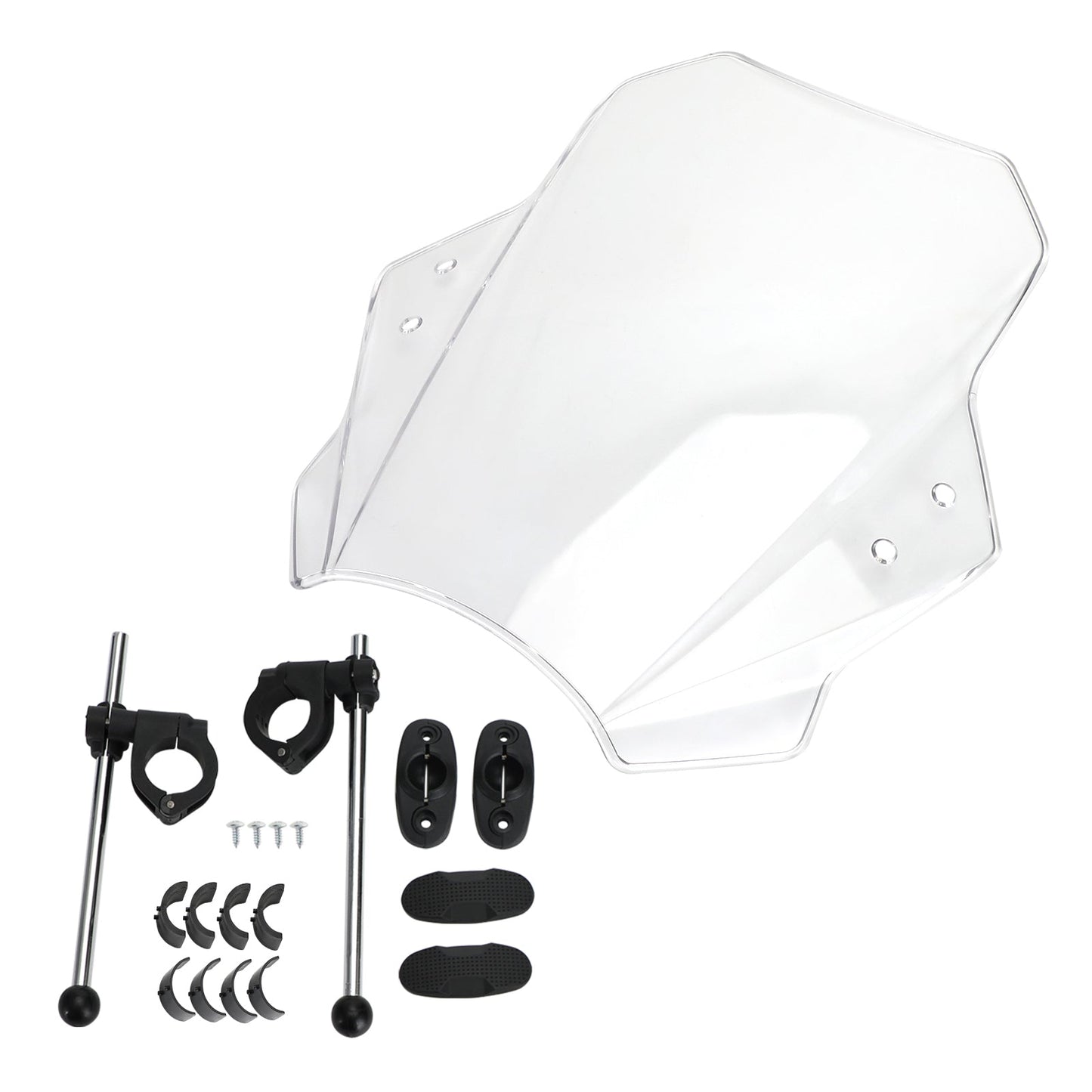 Pare-brise universel réglable pour moto, guidon de 22 mm, 25 mm et 28 mm