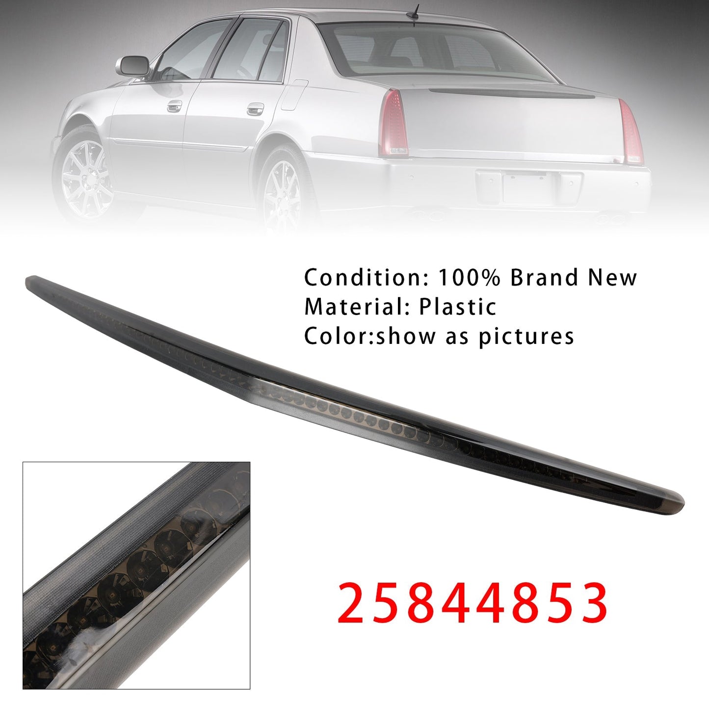 Troisième feu stop arrière à LED pour Cadillac DTS 2006-2011 (25844853)