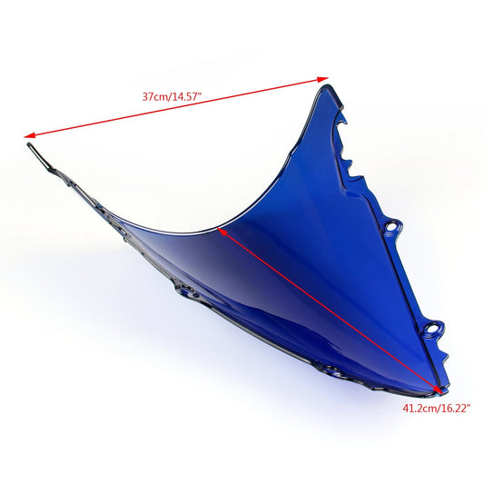 Windshield Windscreen Double Bubble For Yamaha YZF R6 2003-05 R6S 2006-09 Blue