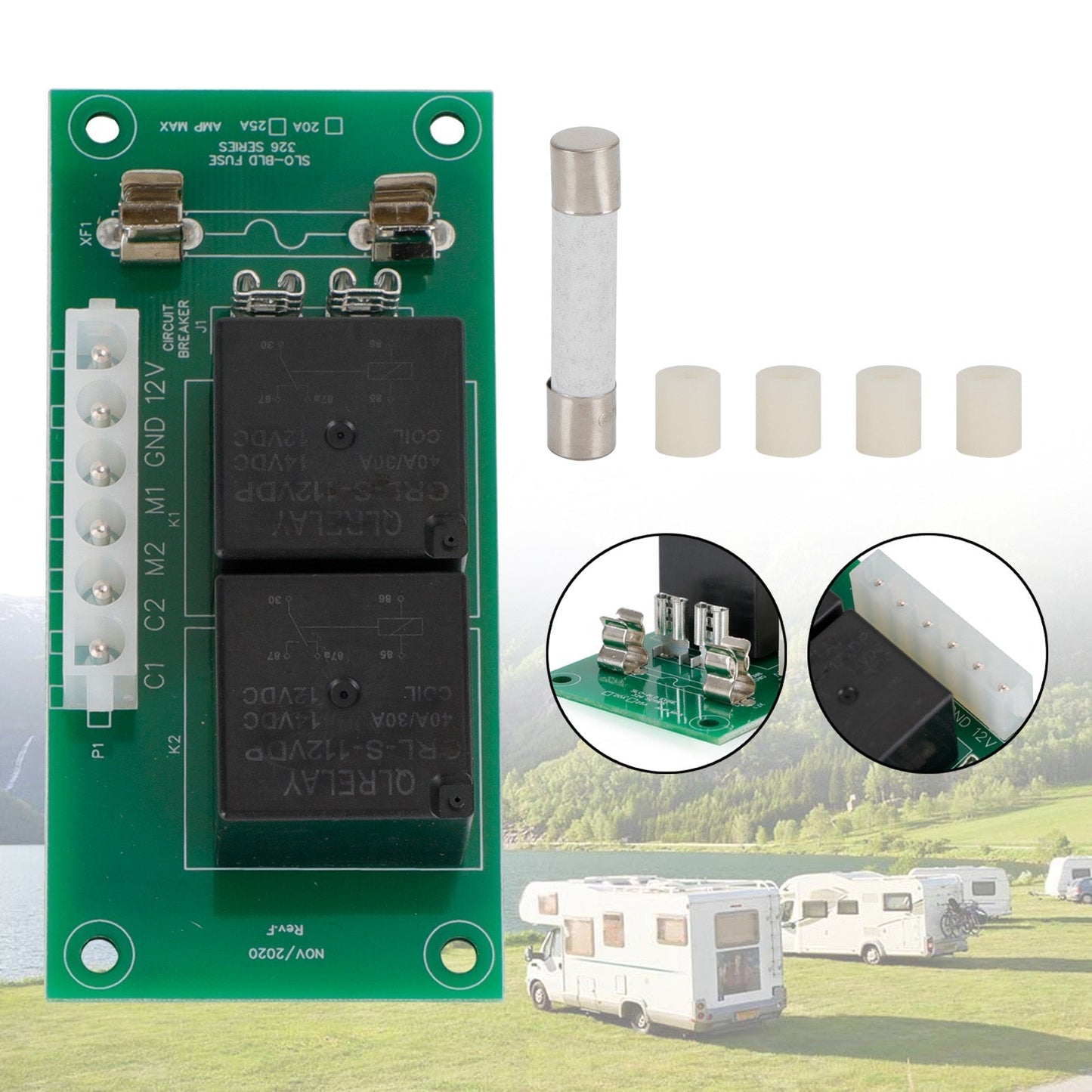 Carte de commande de relais coulissant pour caravane RV Power Gear 14-1130/140-1130 246063