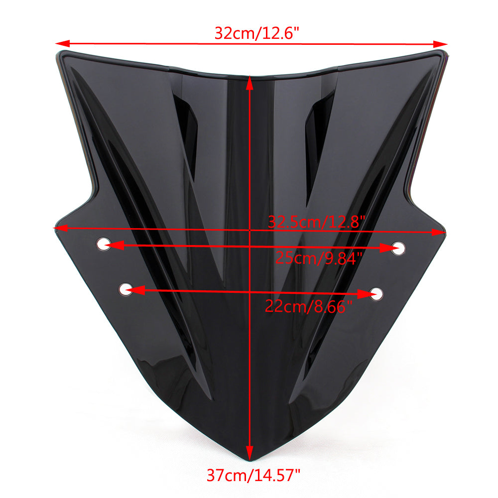 Pare-brise à double bulle pour Kawasaki Ninja 300 EX300 2013-2017