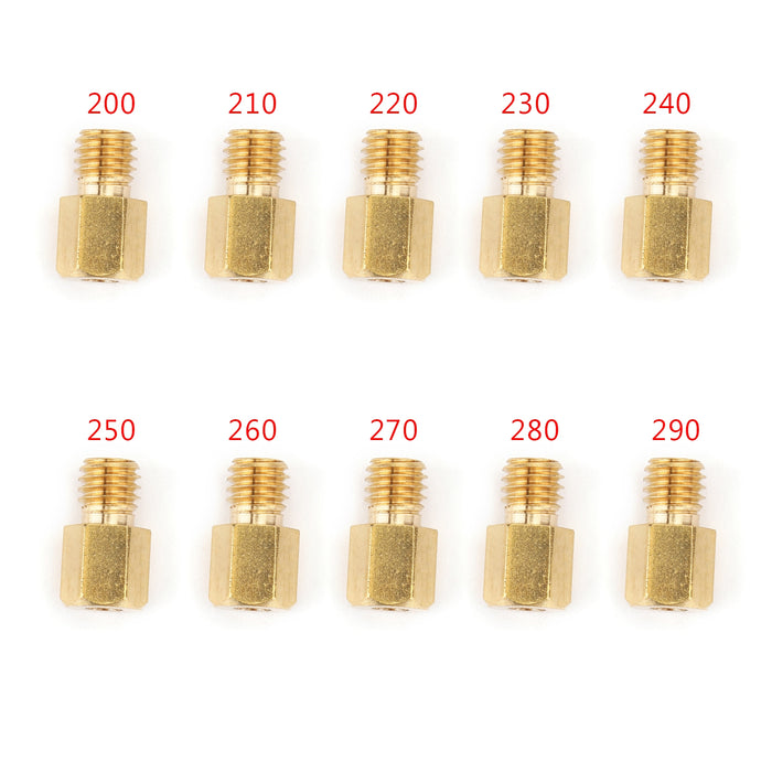 Lot de 10 carburateurs MIKUNI VM/TM/TMX 200-290 220 250 4/042 à gicleurs principaux hexagonaux