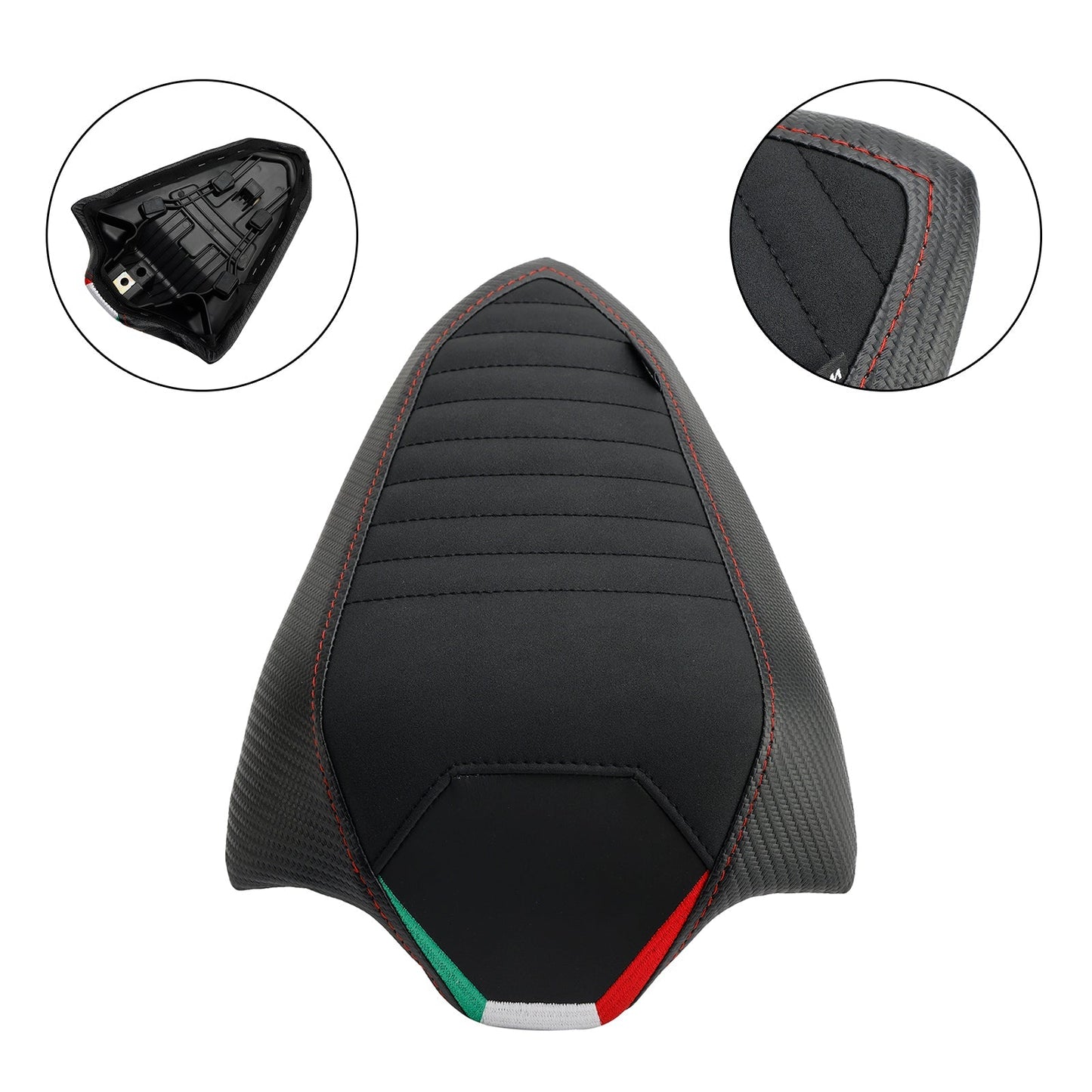 Coussin de siège arrière plat en polyuréthane pour passager, compatible avec DU Streetfighter V2 2022-2023, grille en carbone