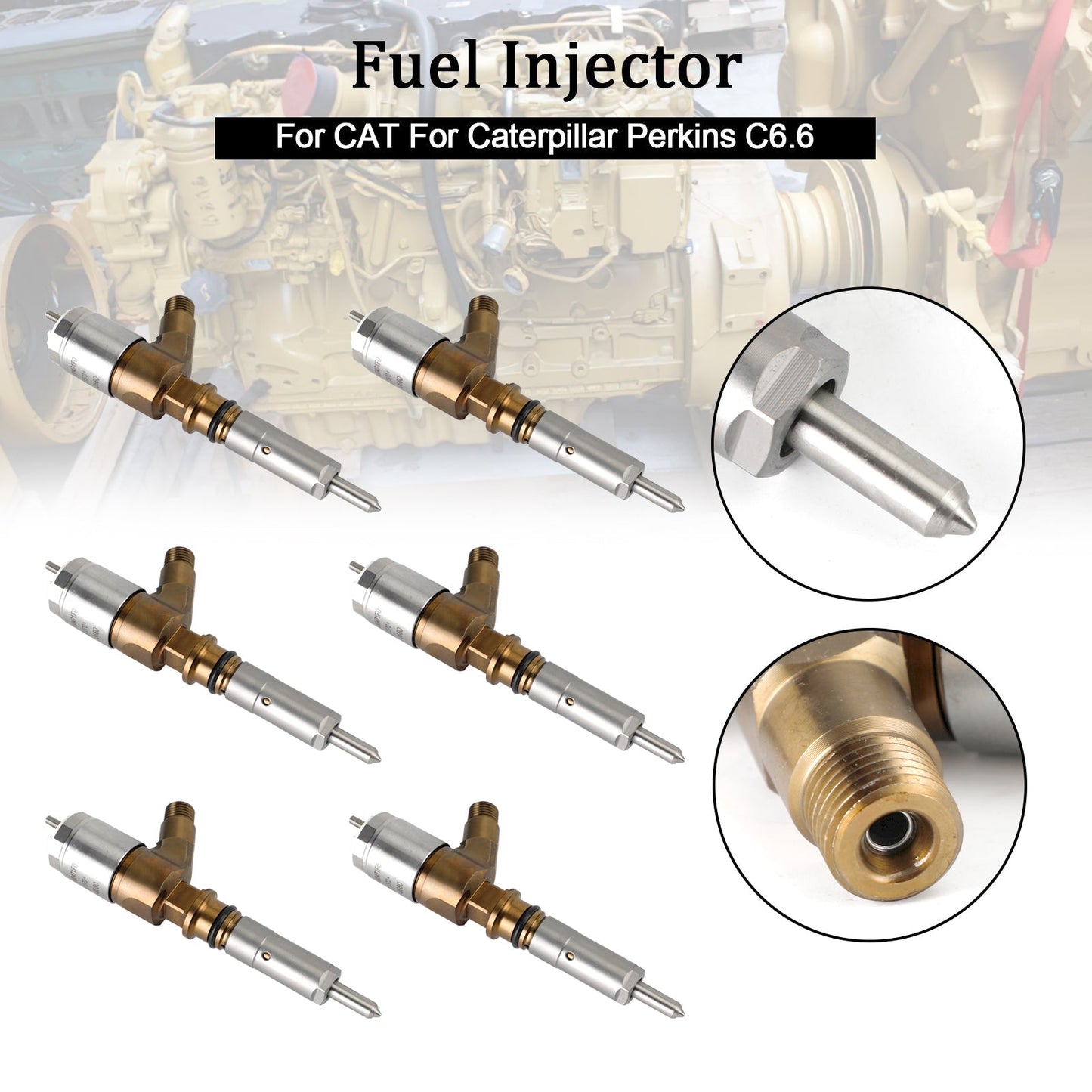 Inyectores de combustible Caterpillar Perkins C6.6 (6 piezas) 2645A747 320-0680