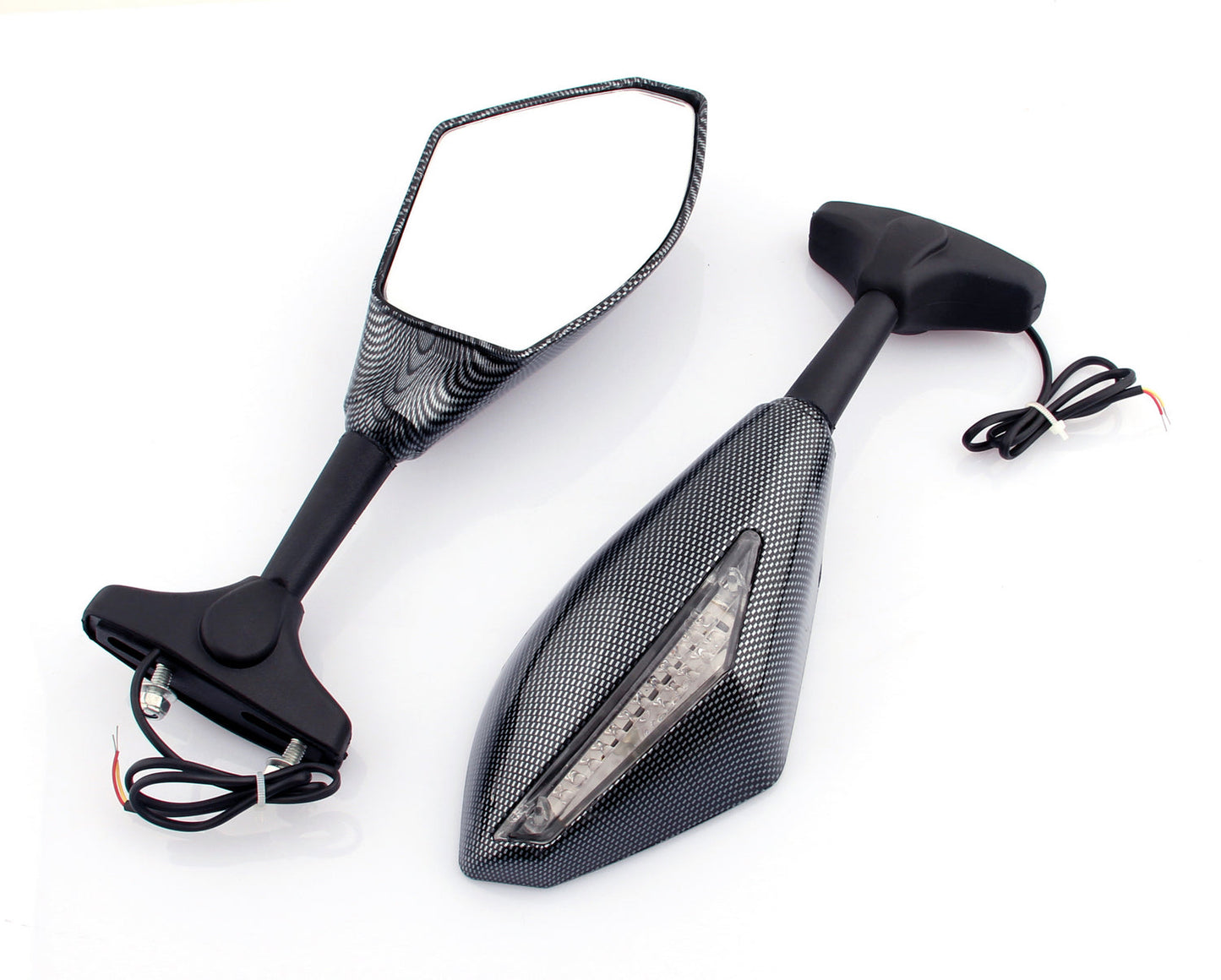 Rétroviseurs LED universels pour motos, clignotants, pour Honda, Kawasaki, Suzuki et Yamaha