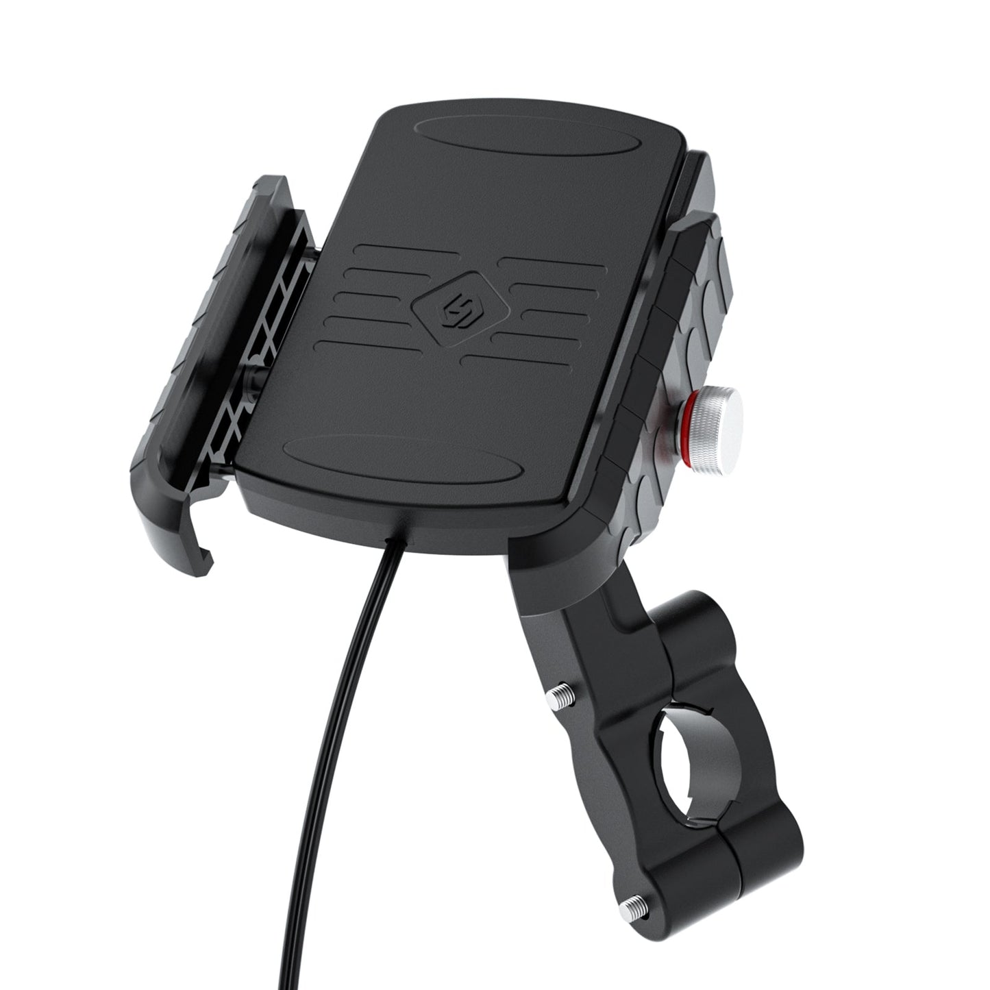 Support de charge sans fil 15 W, extension de téléphone pour moto, noir
