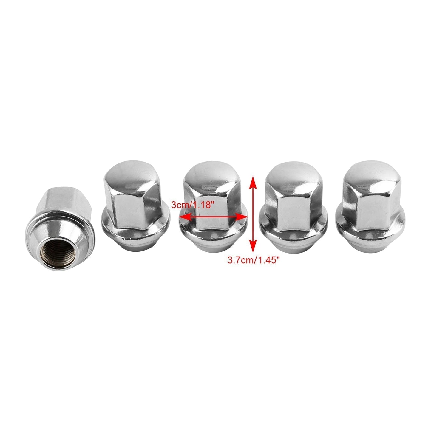 2013-2018 For Dodge Ram 3500 5PCS Lug Nuts 14x1.5 06509422AA 6509422AA