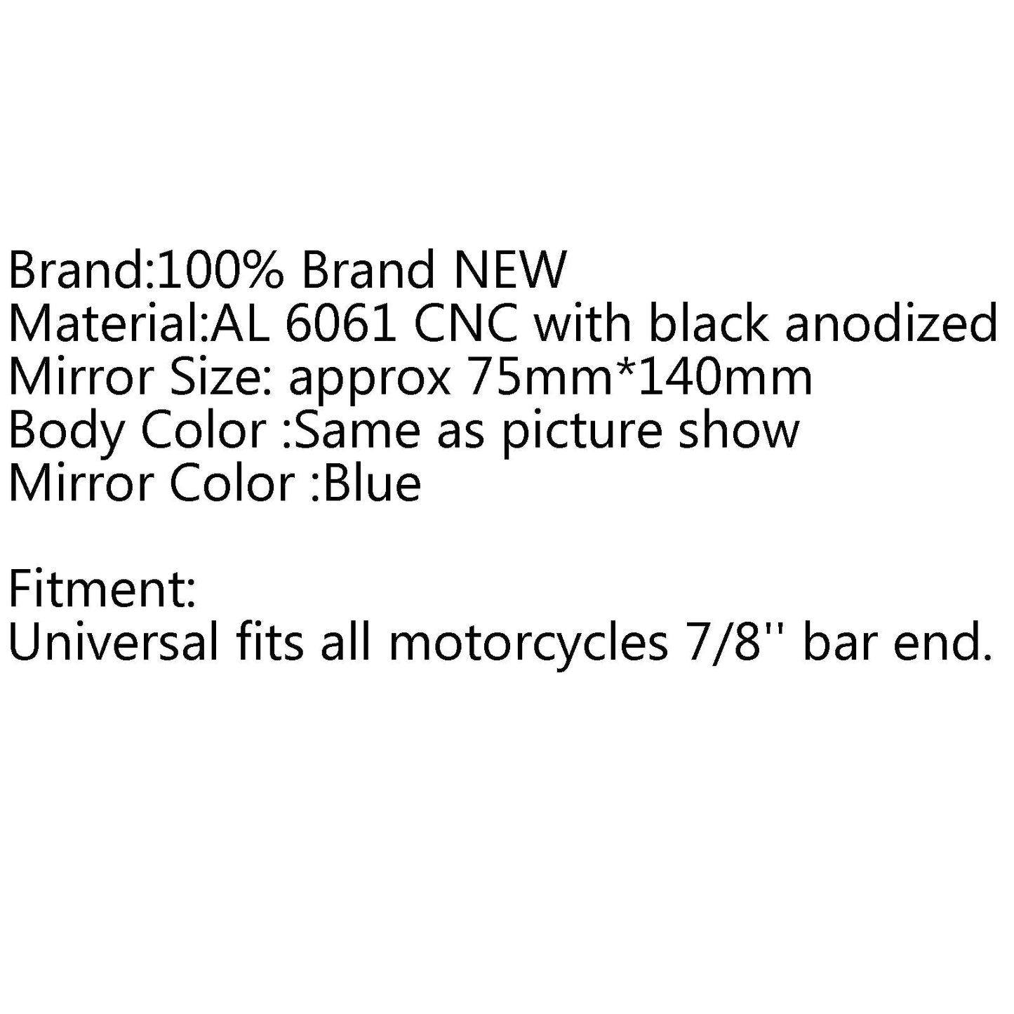 1 paire de rétroviseurs latéraux ronds CNC pour moto, 3 pouces, embout de guidon de 7/8 pouces, pour Cafe Racer