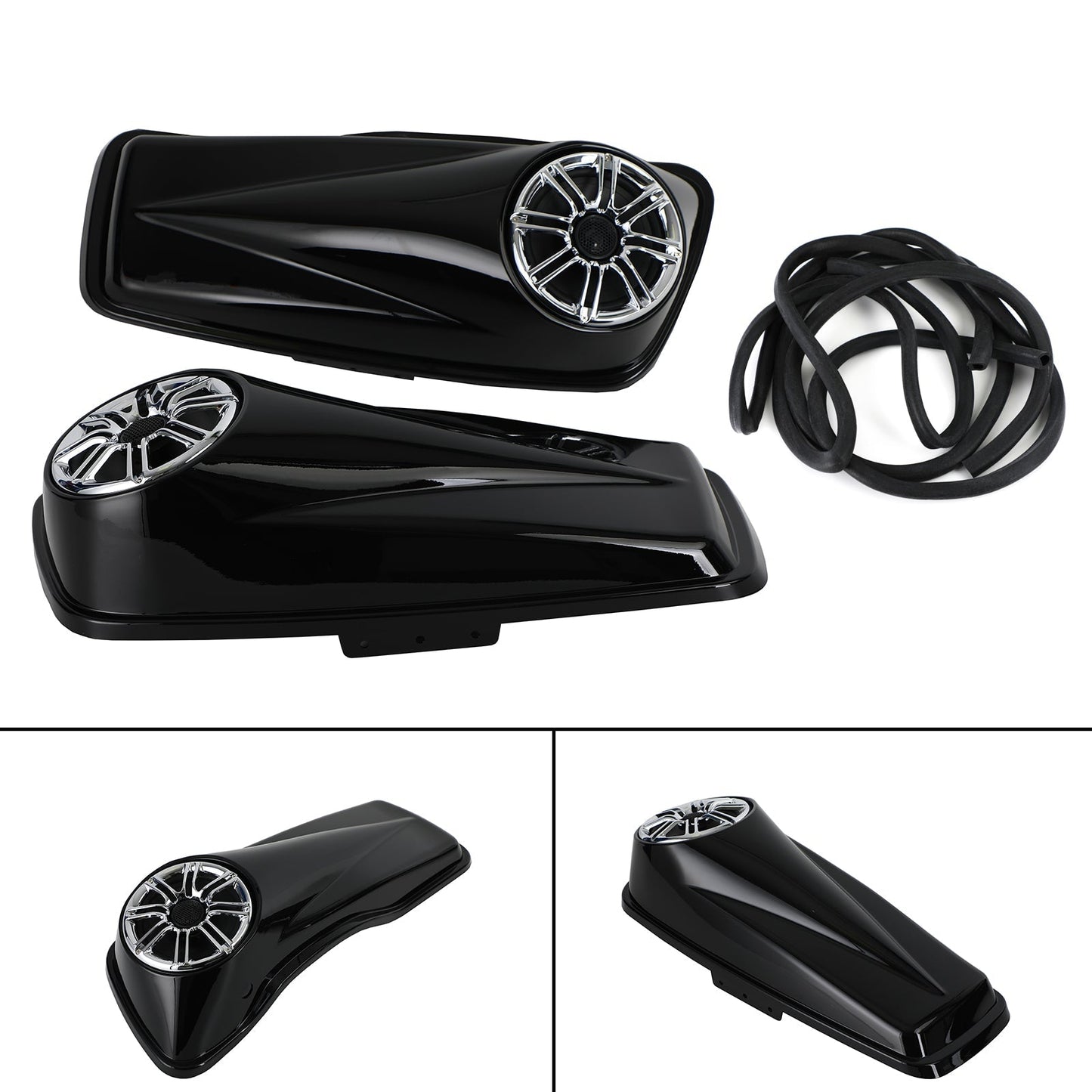 Sacoche TRIPLE 6.5 avec couvercles et haut-parleur pour Harley Touring Electra Glide 14-21