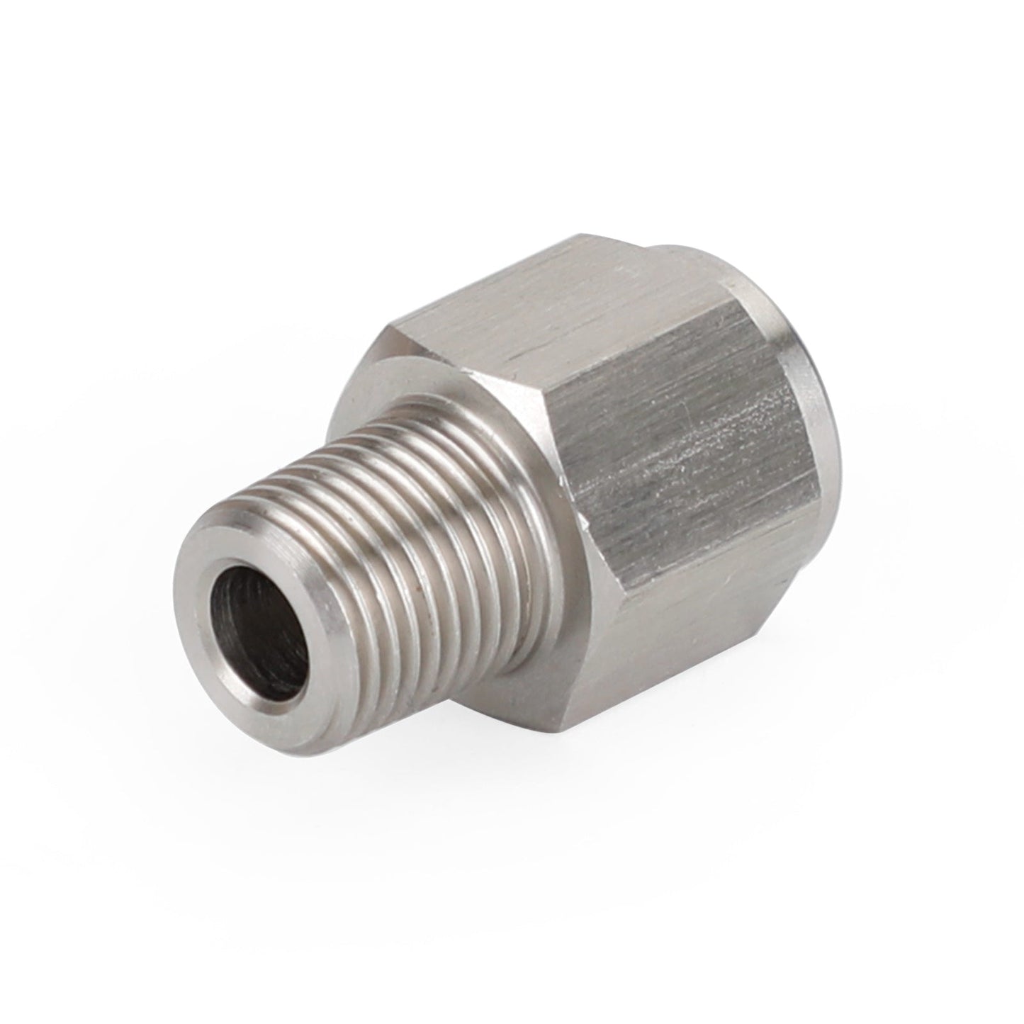 Adaptateur de manomètre de pression d'huile en acier inoxydable, 1/8" NPT mâle vers 1/4" M10x1,0 femelle