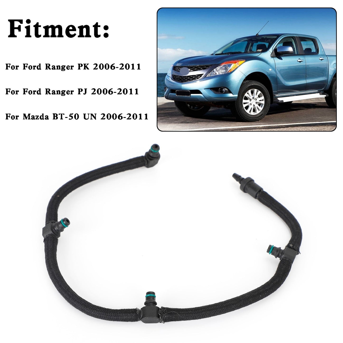 Tuyau de retour d'injecteur de carburant Mazda BT-50 UN 2006-2011 WE011349Y