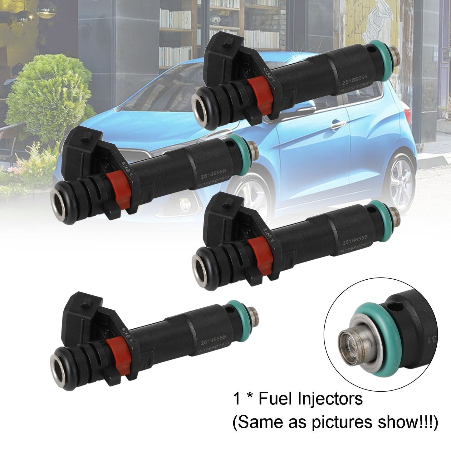 4 inyectores de combustible 25186566 27828W compatibles con Chevrolet Spark 1.2L L4 (2011-2015) y Chevrolet Beat 2016-2021 INJ675 FJ1332 25194429 C111032