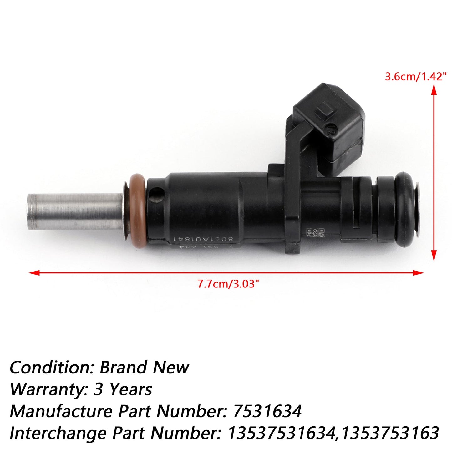 FJ748 1x Fuel Injectors 06-12 BMW 128i 328i X3 X5 Z4 525i 2.0/2.5/3.0L 13537531634