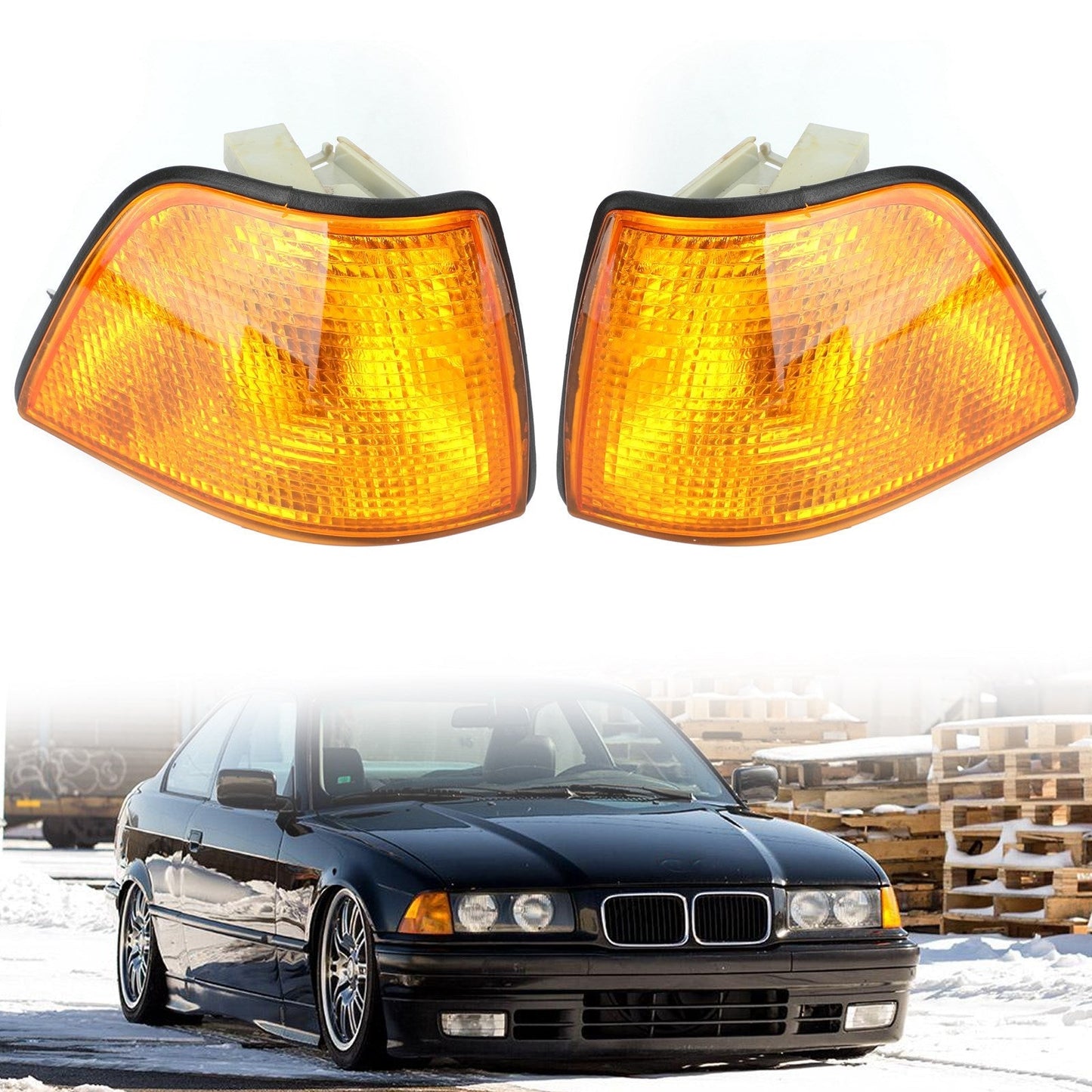 Feux d'angle pour BMW E36 Série 3 Berline/Hatchback 4 portes 1992-1998 Ambre