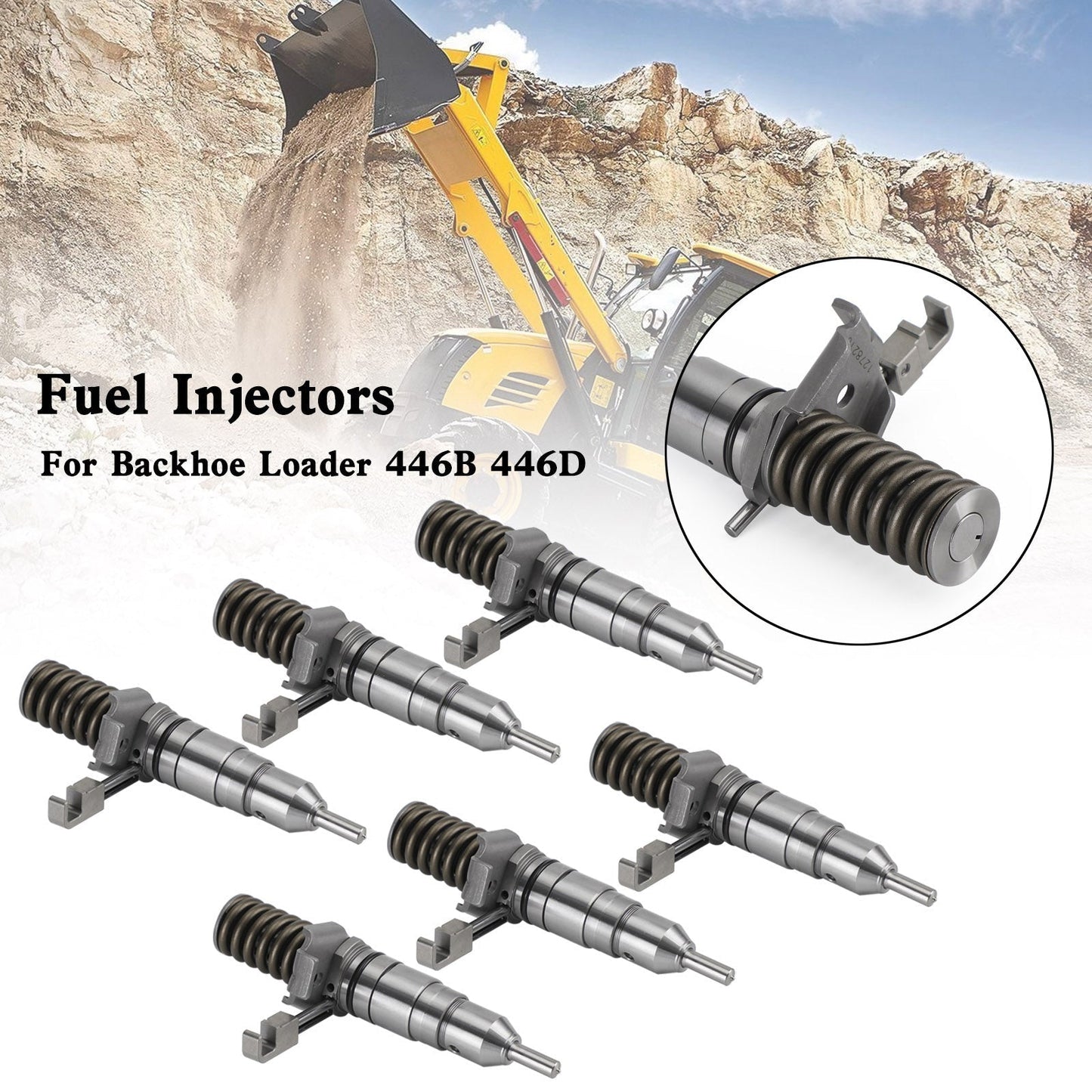 6PCS Fuel Injectors 1278216 127-8222 127-8205 0R-8682 fit Caterpillar 3116 3114
