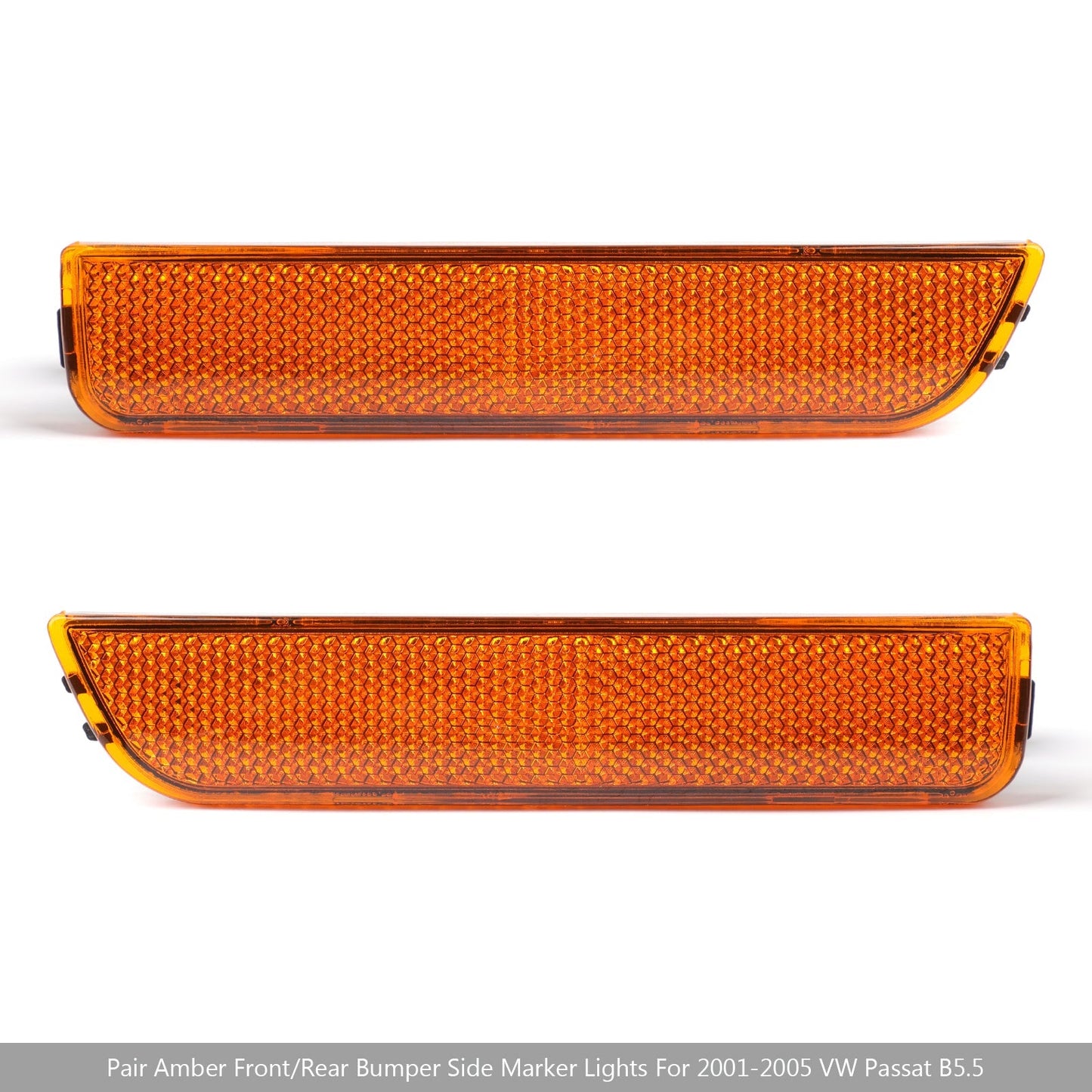 Paire de feux de gabarit latéraux ambrés pour pare-chocs avant (2001-2005) pour VW Passat B5.5