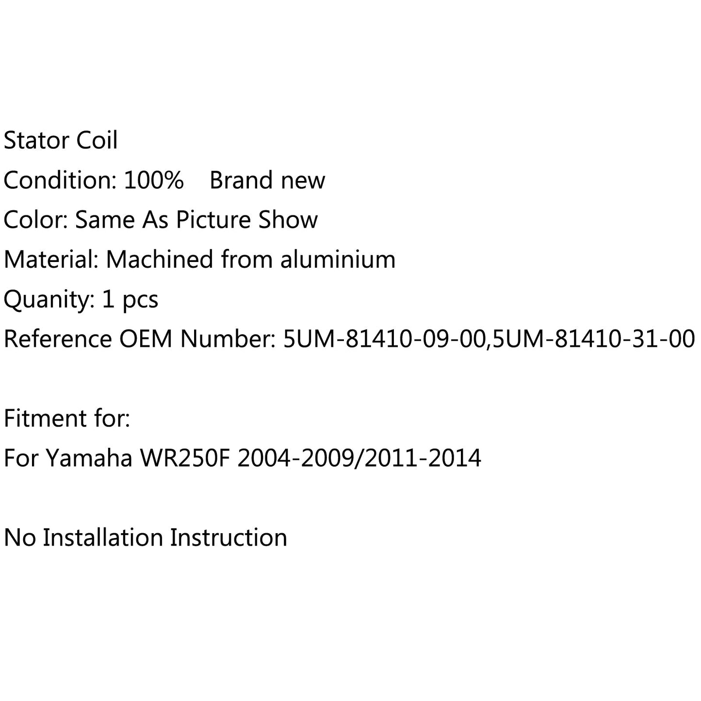 Generator Stator For For Yamaha WR 250 F 2005 2006 2007 2008 2009 2011 2012 2013