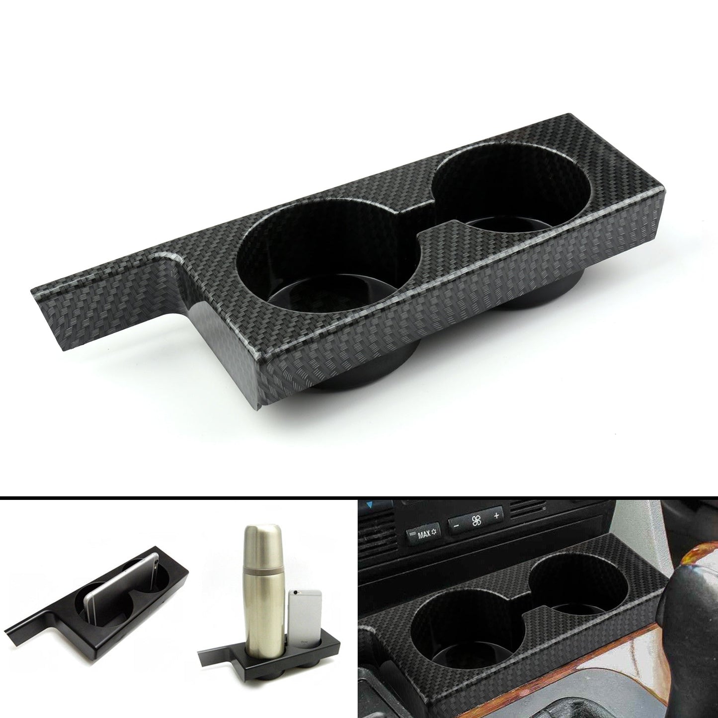 1997-2003 BMW E39 540i Base 4-Door 4.4L New Front Cup Holder Carbon