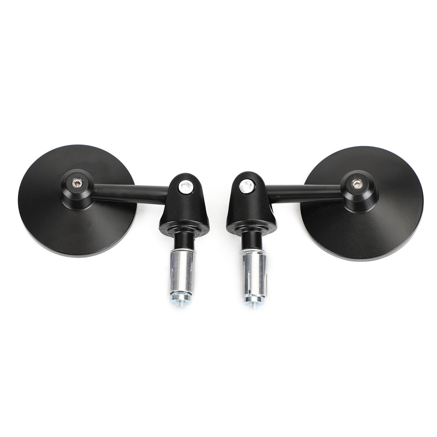 Paire de rétroviseurs convexes pour guidon de moto Steetfighter 73 mm pour guidon de 22 mm – NOIR