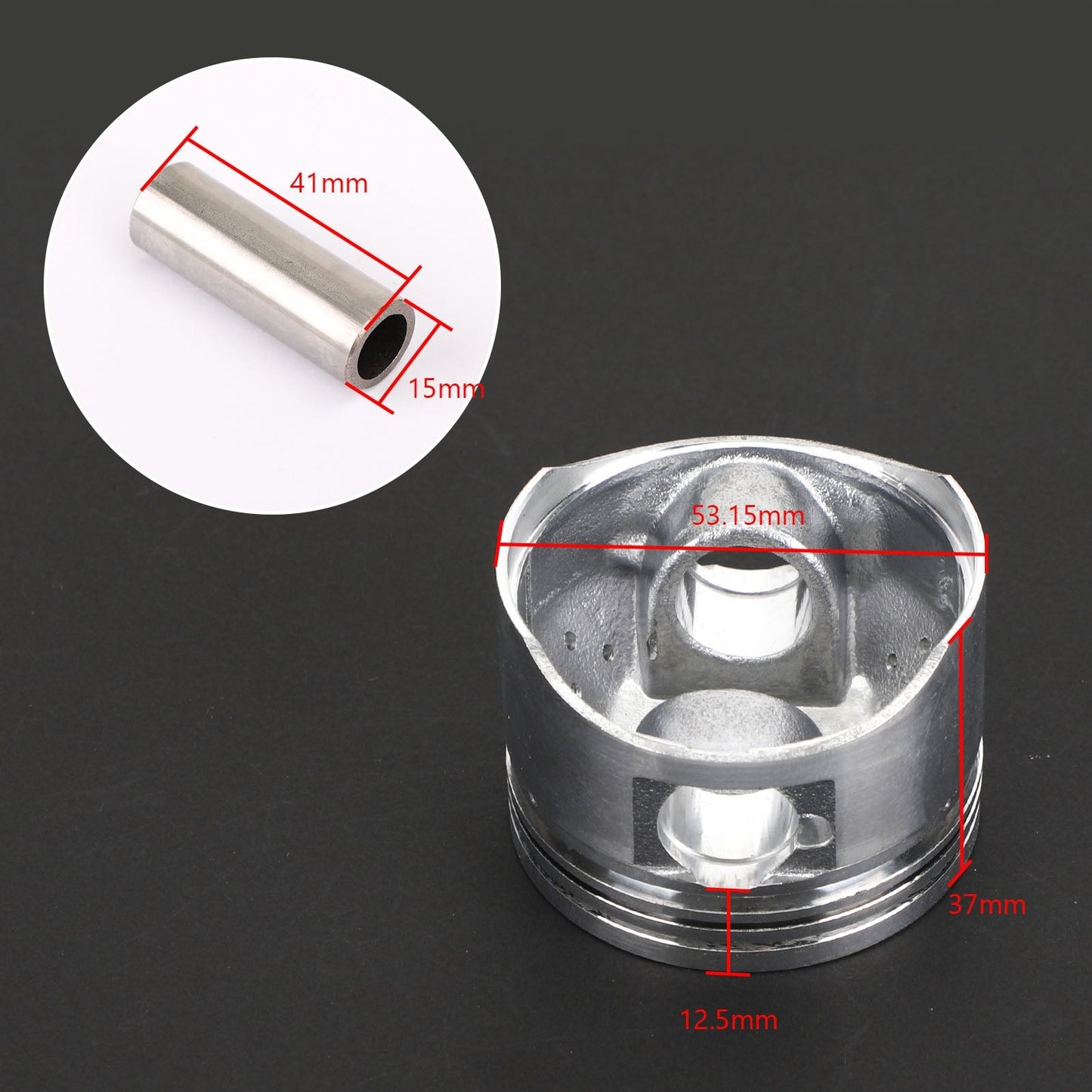 Kit piston et segments pour Yamaha XC125SR Cygnus X YW125Y BWS 125 BWS 125