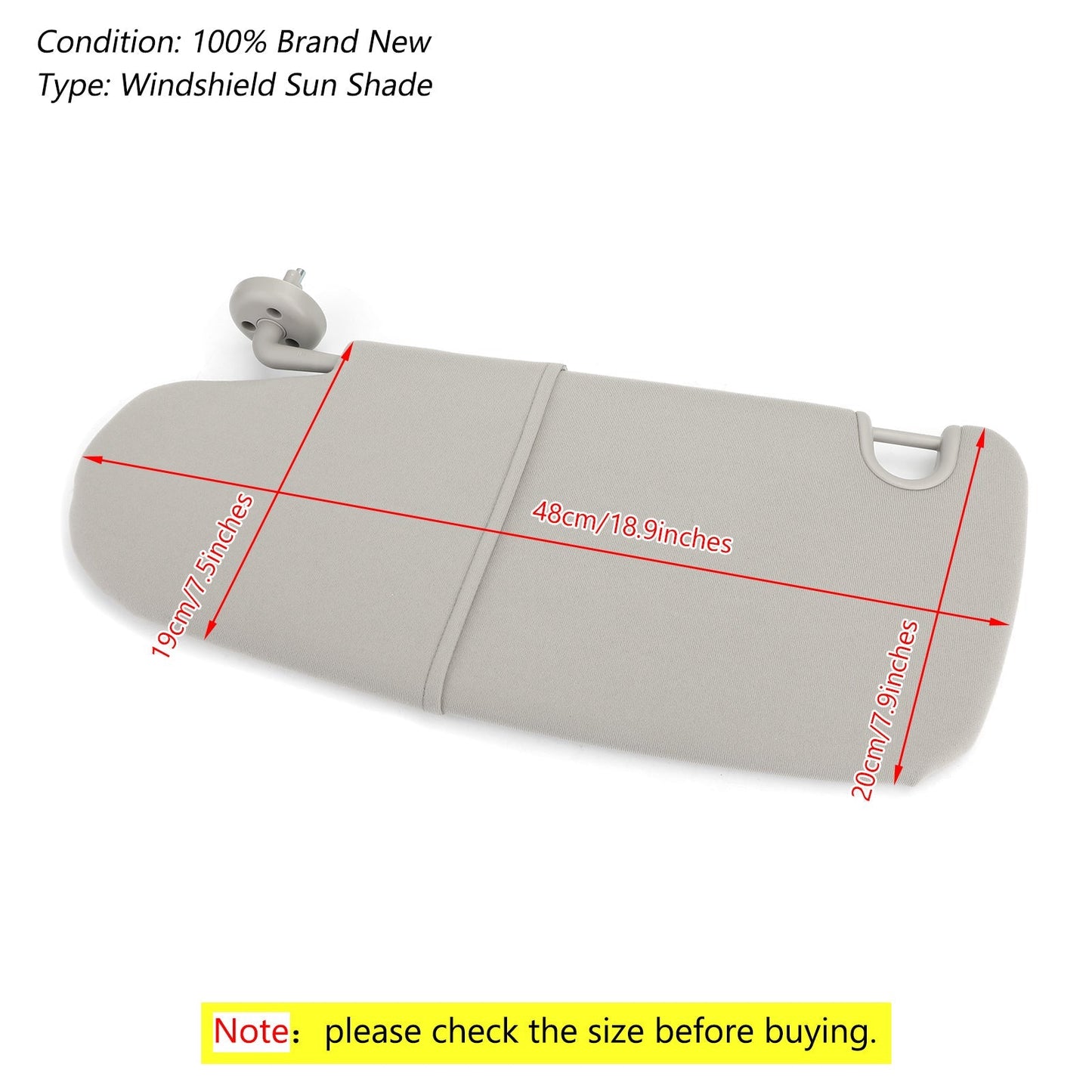 Pare-soleil côté conducteur gauche 1CT11BD1AA pour Dodge Ram 1500 2500 3500 2006-2010