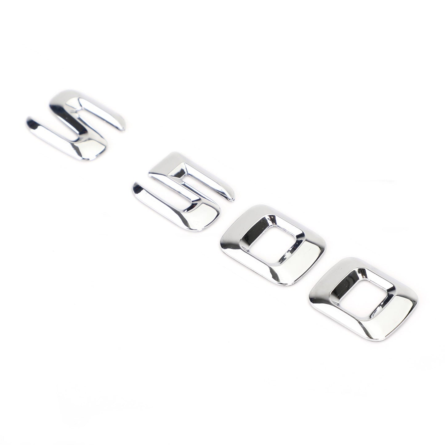 Emblème de coffre arrière, plaque signalétique, lettres et chiffres, compatible avec Mercedes S500, chromé