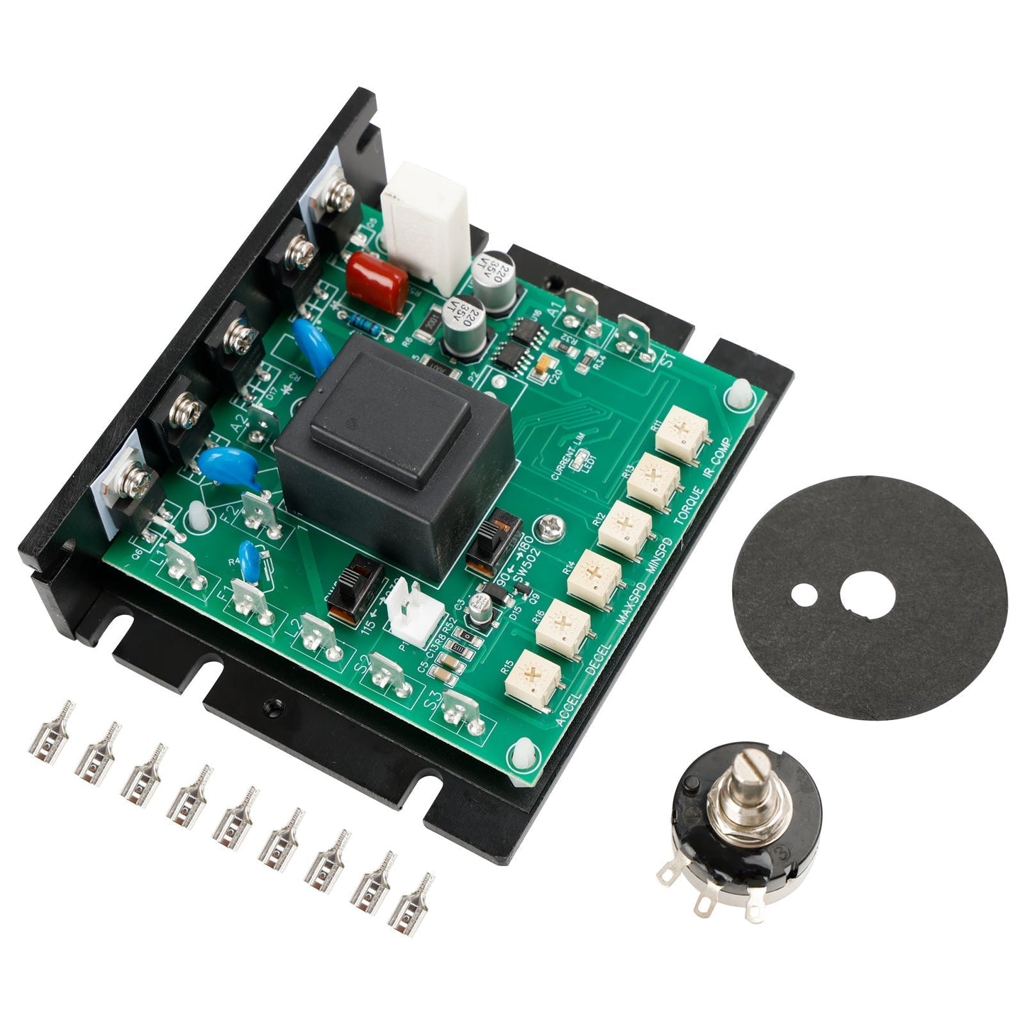 Controlador de velocidad de motor de CC MM23001C con entrada de CA de 115 o 230 voltios