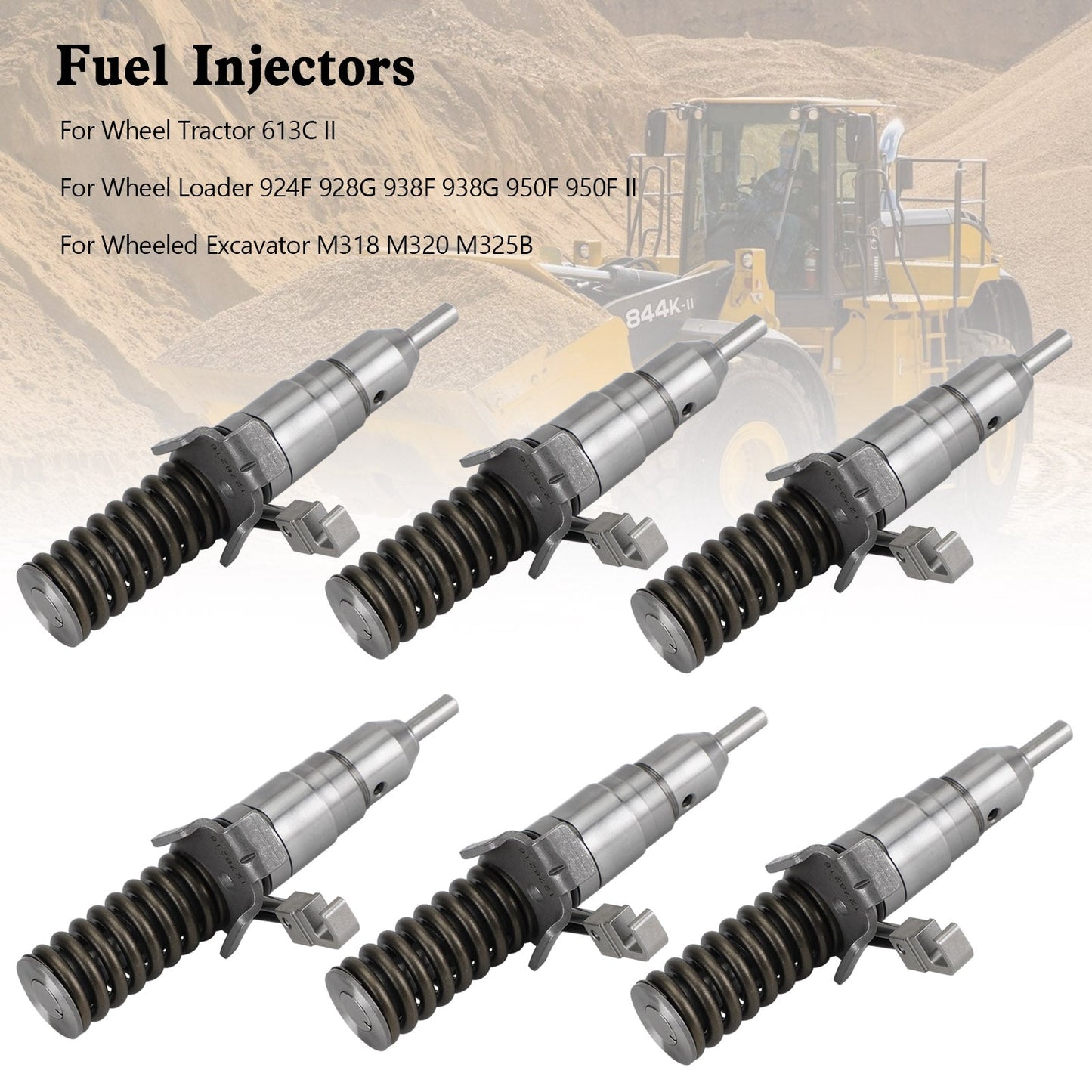 6PCS Fuel Injectors 1278216 127-8222 127-8205 0R-8682 fit Caterpillar 3116 3114