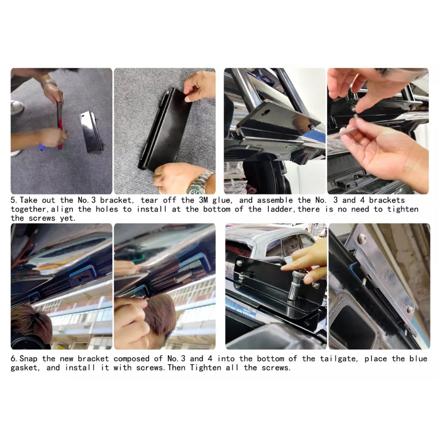 Accessoires pour échelle de hayon pour Toyota 4Runner 5e génération 2010-2024, noir