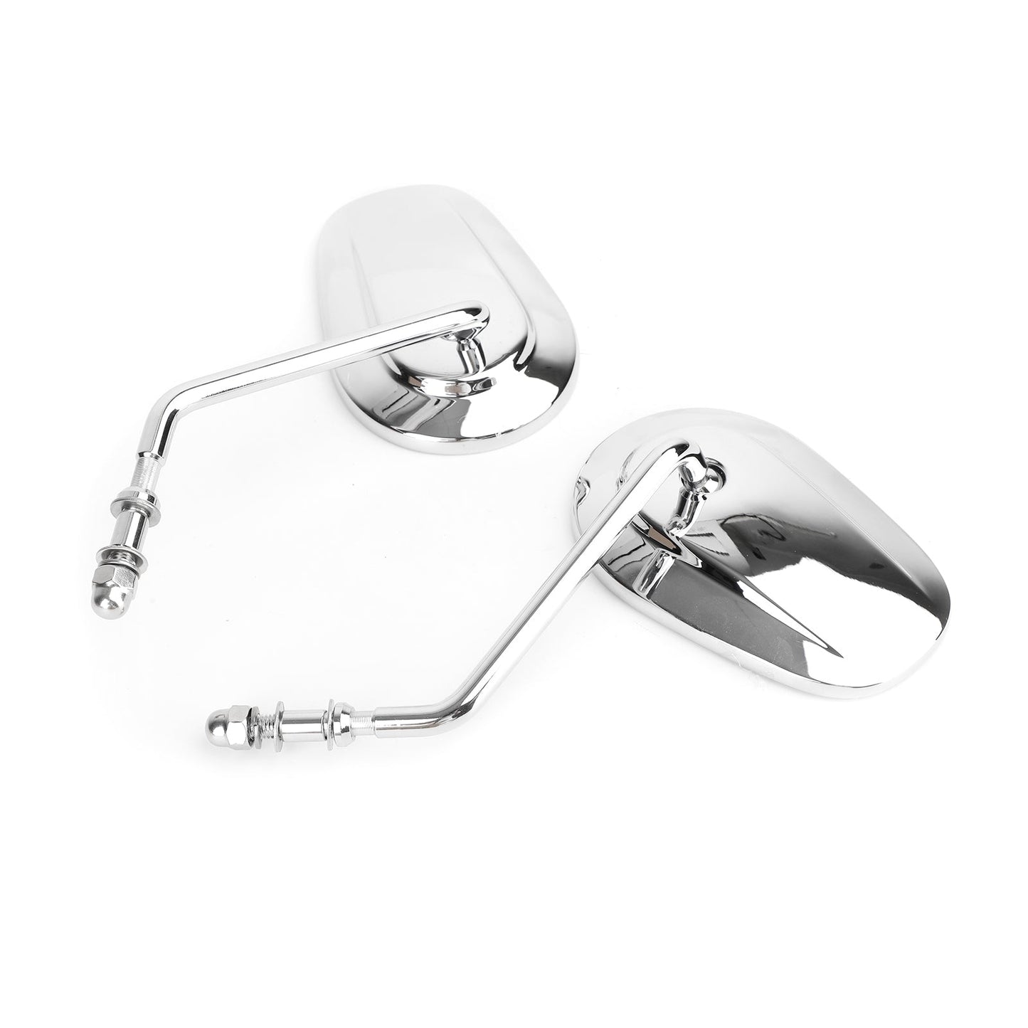 Paire de rétroviseurs chromés pour Harley Road Street Glide Softail XL883 1200