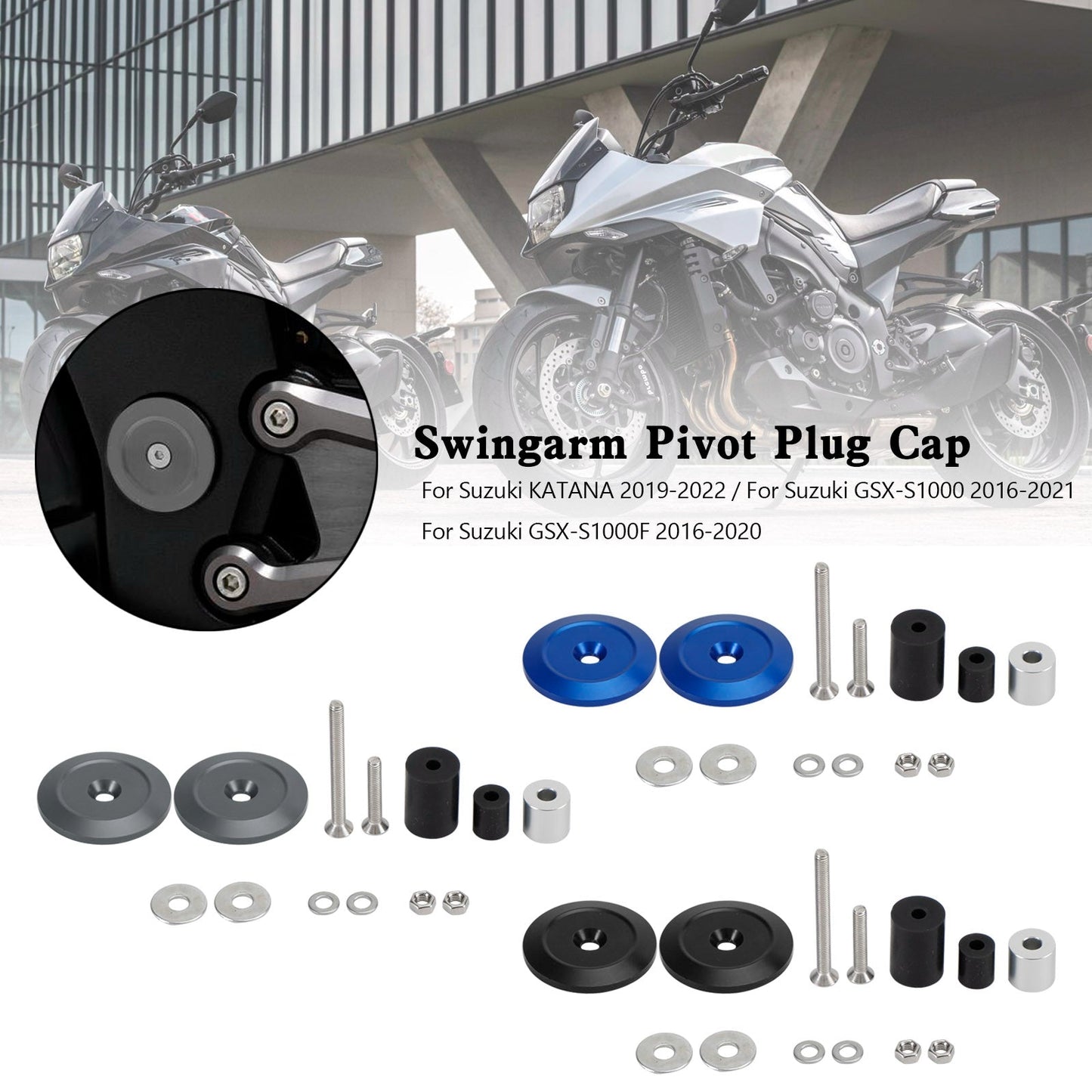 Bouchon de pivot de bras oscillant pour Suzuki Katana GSX-S1000 GSX-S1000F 2016-2021