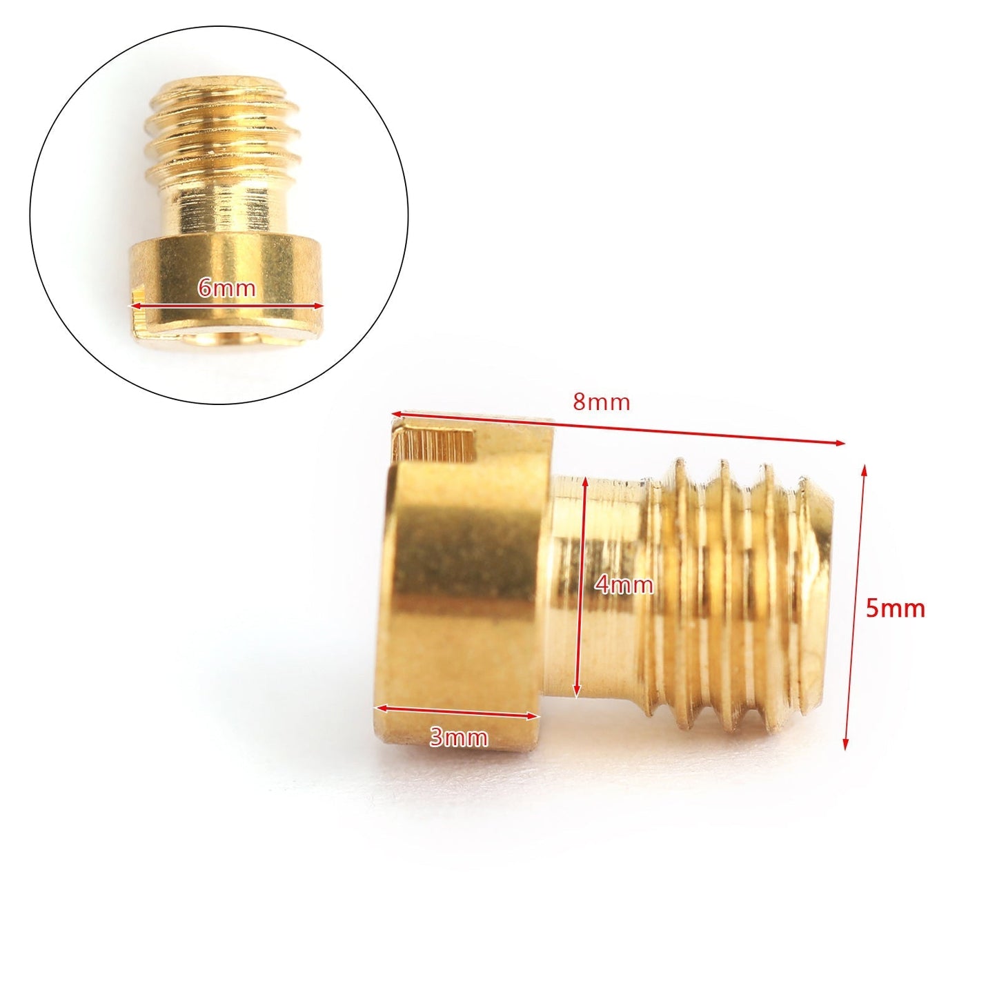 Carburateur GY6 PZ19 pour moto et scooter, lot de 10, gicleur principal à tête ronde 5 mm, 82-105