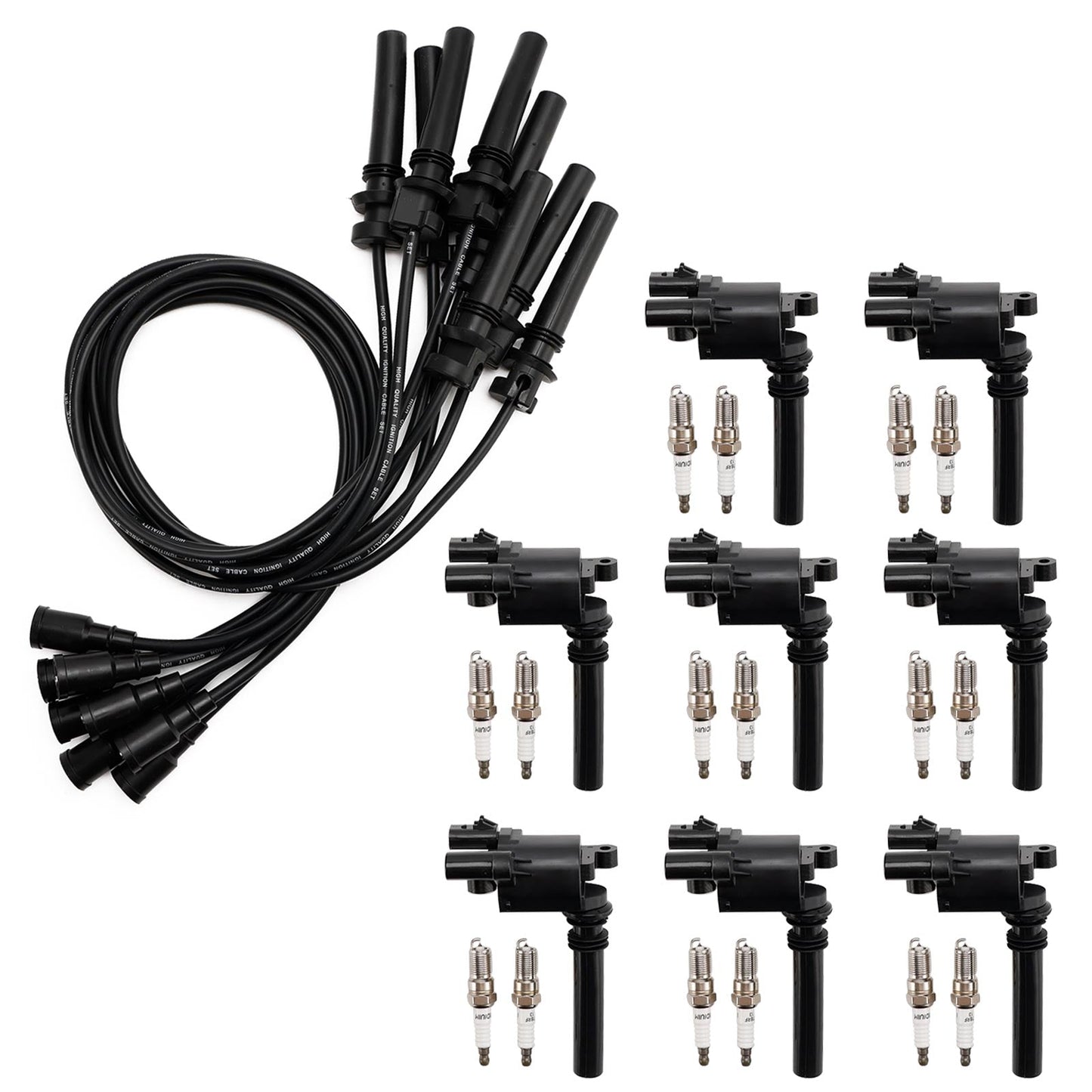 Bobine d'allumage + bougie + fil pour Dodge Ram 1500 2500 3500 5,7 L V8 UF378