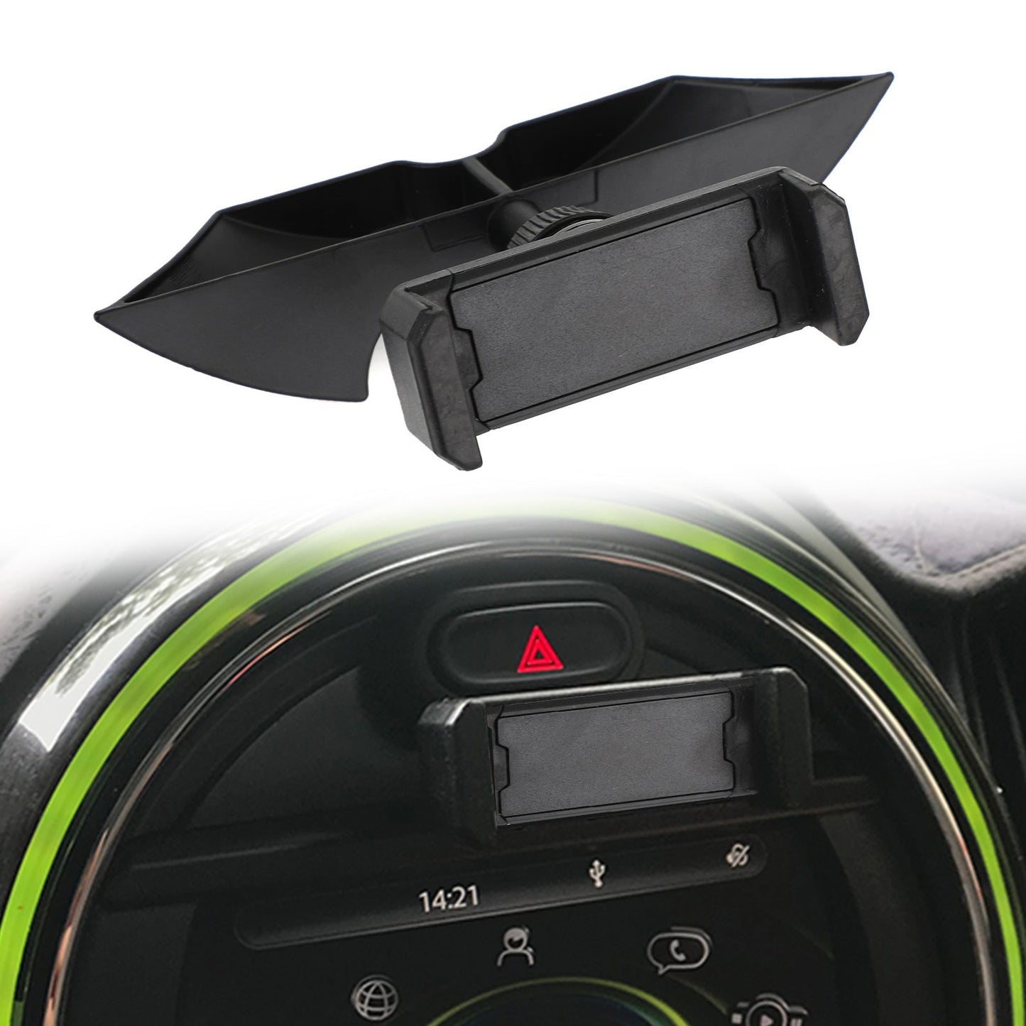 BMW MINI Cooper F54 F55 F56 F57 F60 Black Car Dashboard Slot Phone Holder Mount