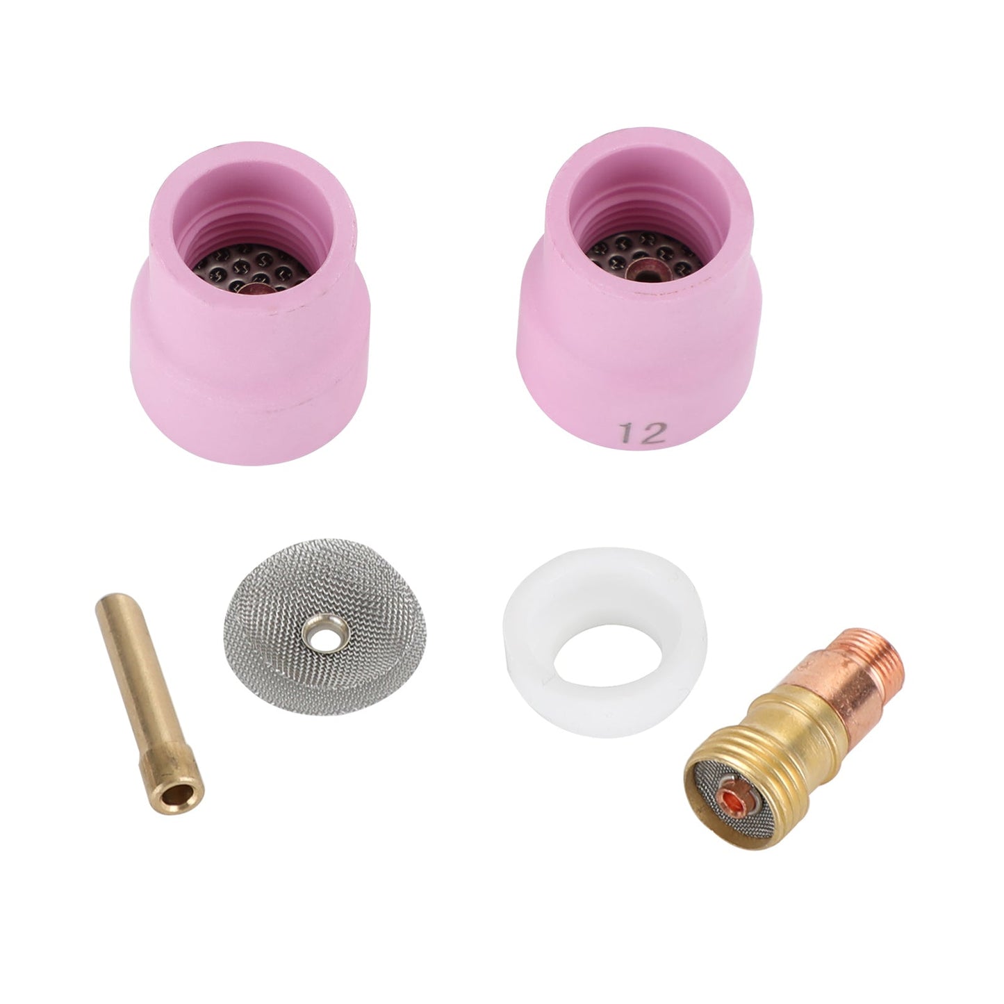 Kit complet de coupelles en verre céramique n° 12 pour torches TIG séries WP-17, 18 et 26