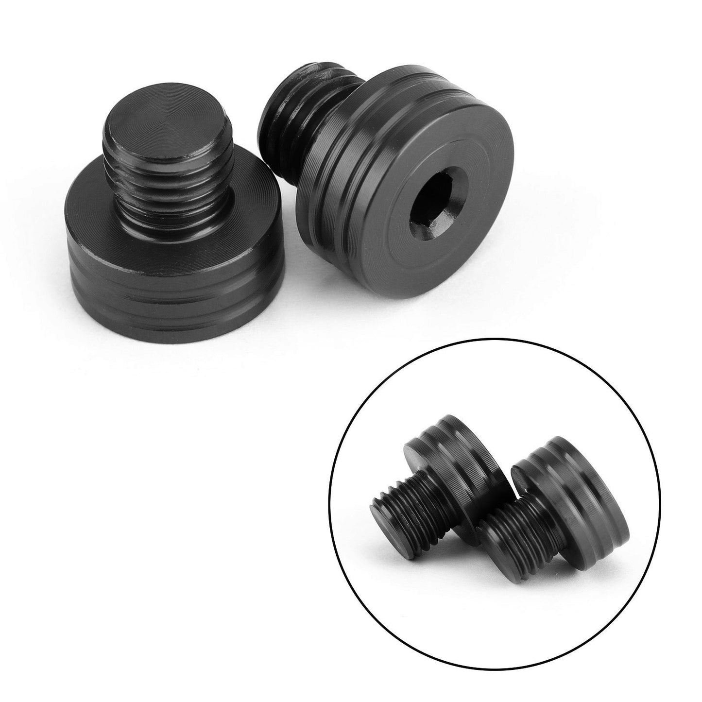 Bouchons de rétroviseur noirs M10 x 1,25 mm pour Yamaha MT-09 Tracer 700 NMAX150 TMAX530