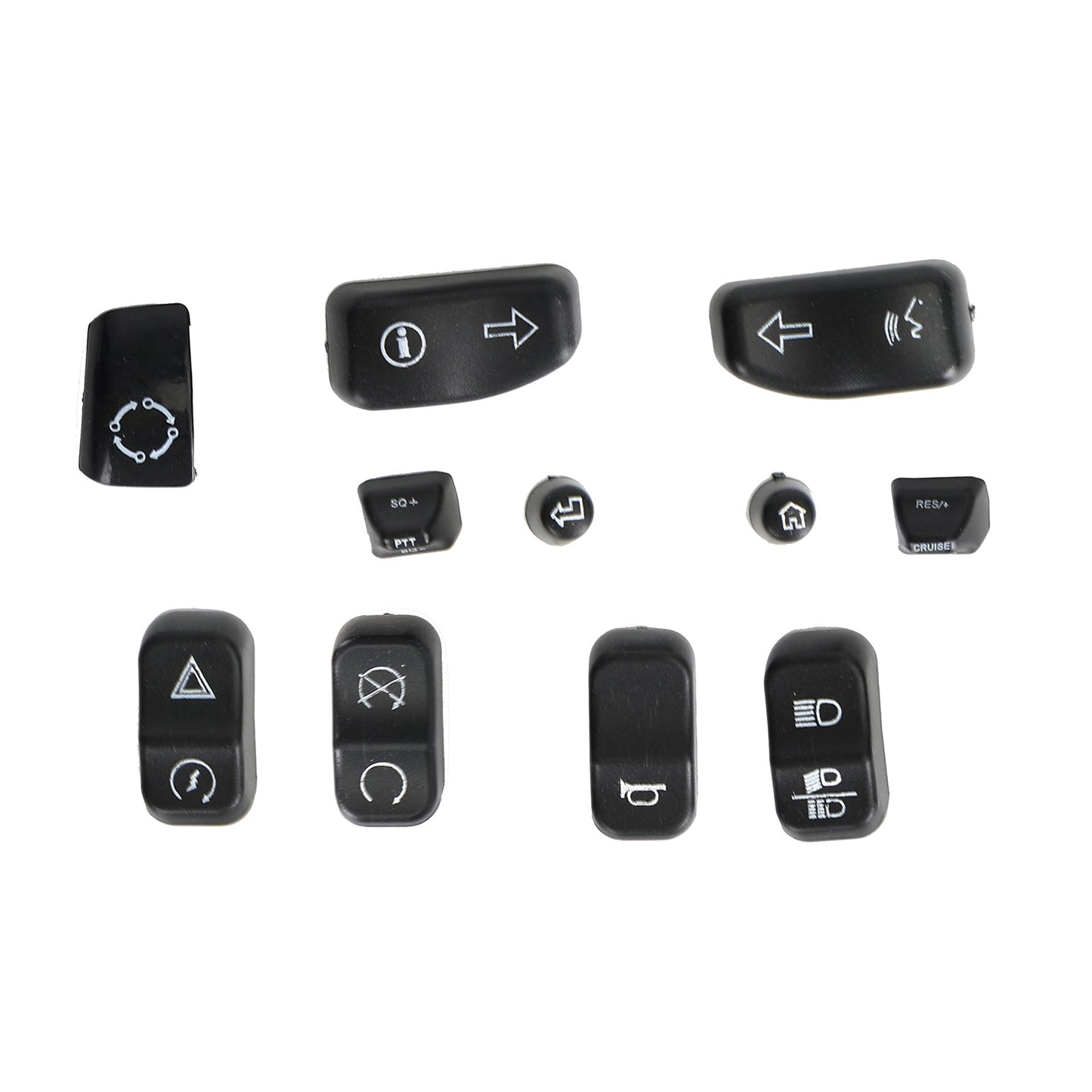 Lot de 11 caches de boutons de commande manuelle pour modèles Glide Road King 14-19