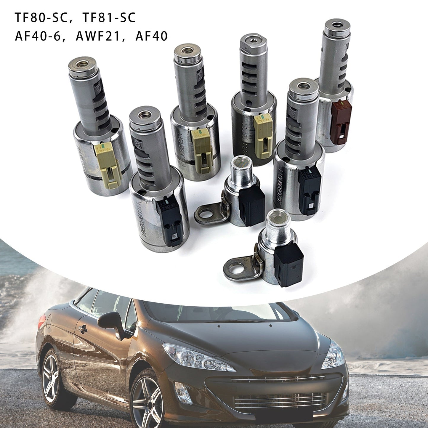 Kit solénoïde de transmission 8 pièces pour Citroën, Volvo, Fiat, Peugeot, Renault, TF80-SC, TF81-SC, AF40-6, AWF21, AF40