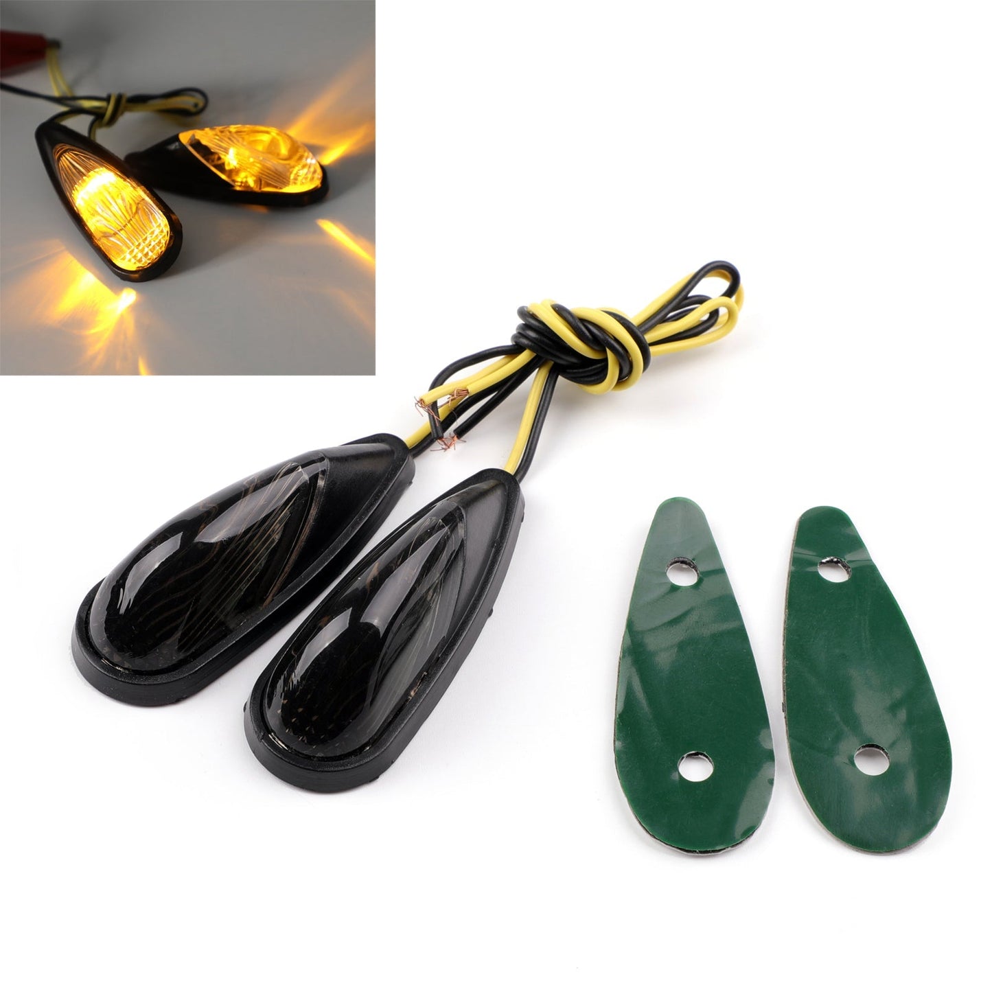 Clignotants pour Kawasaki Ninja 250 500 ZX6 ZX9 Honda CBR 600 1000 RR, accessoires