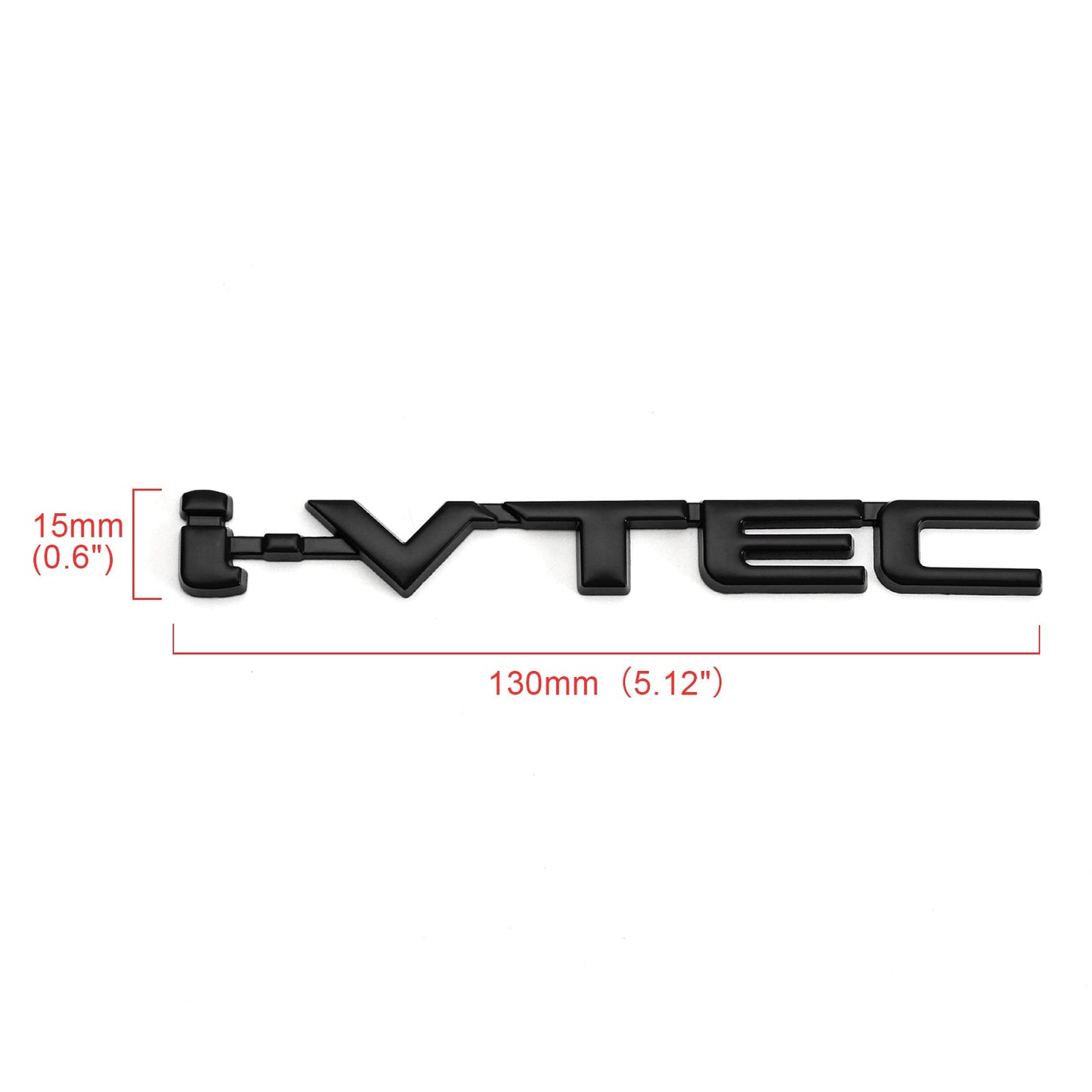Autocollants 3D en métal pour coffre de voiture i-VTEC, emblème de garde-boue arrière Turbo, noir