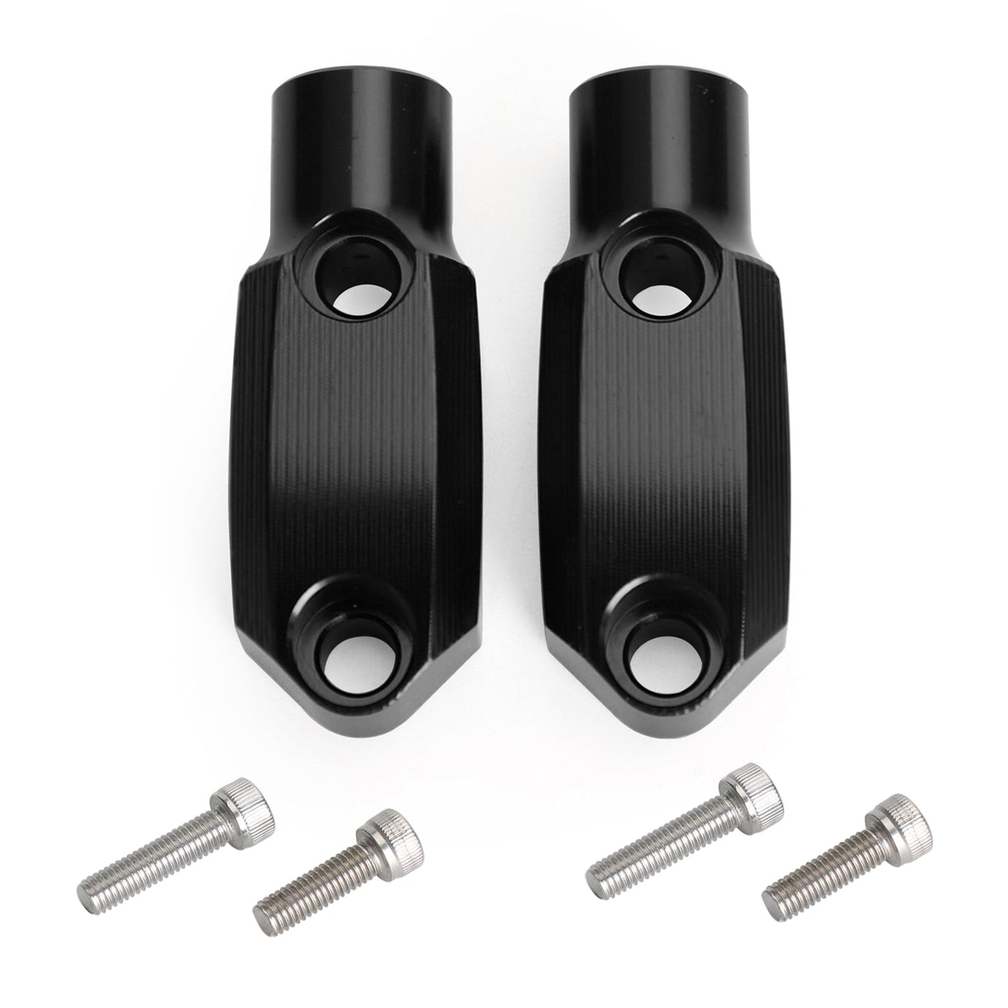 Paire de colliers de serrage pour maître-cylindre avec support de rétroviseur 10 mm x 1,25 mm pour guidon de 22 mm