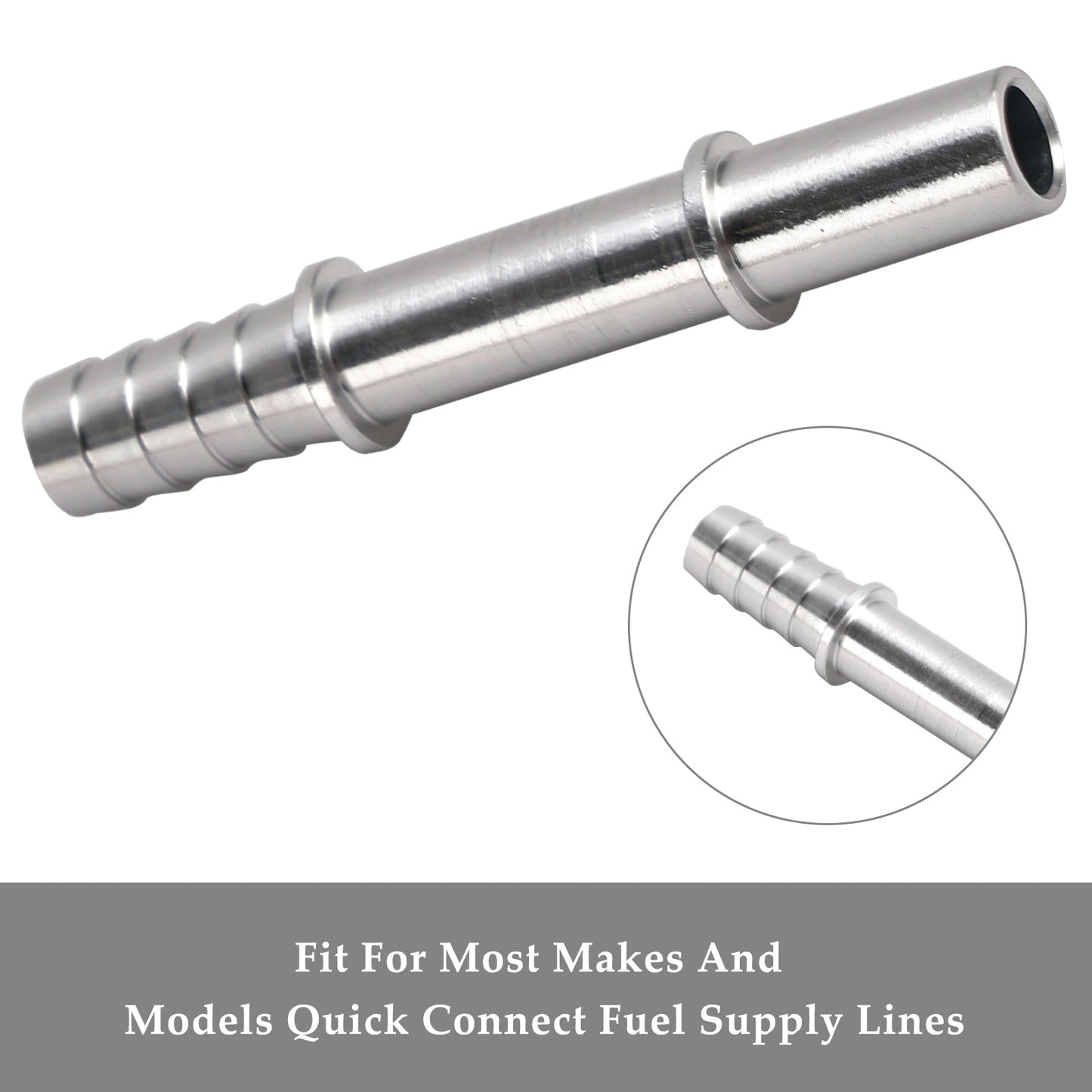 Quick Connect 3/8 Fuel Rail Hose To 3/8 Barb Adapter Fitting AN817-02-06BA