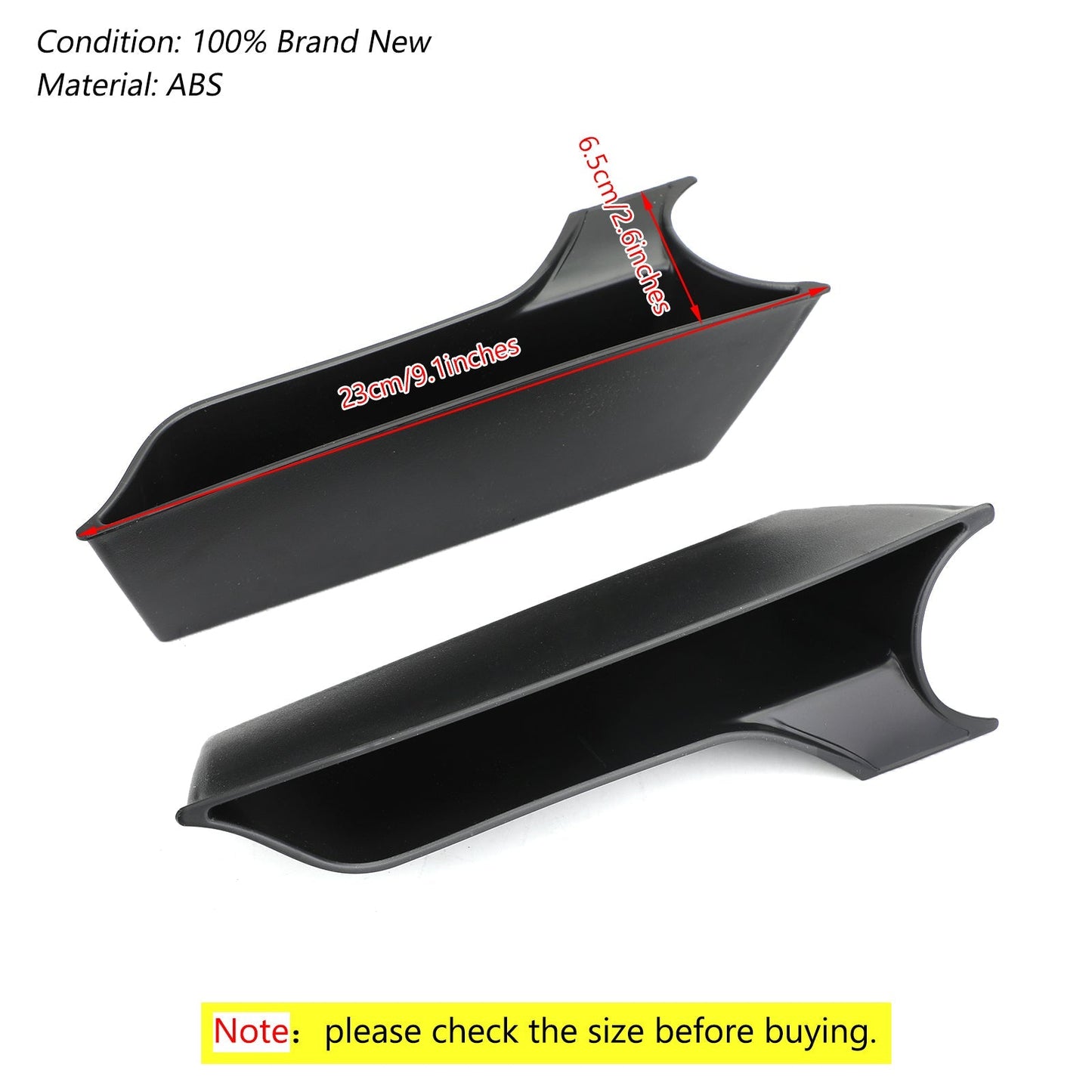 Accoudoir de porte intérieur noir, boîte de rangement, organisateur, support, pour MINI Cooper F56