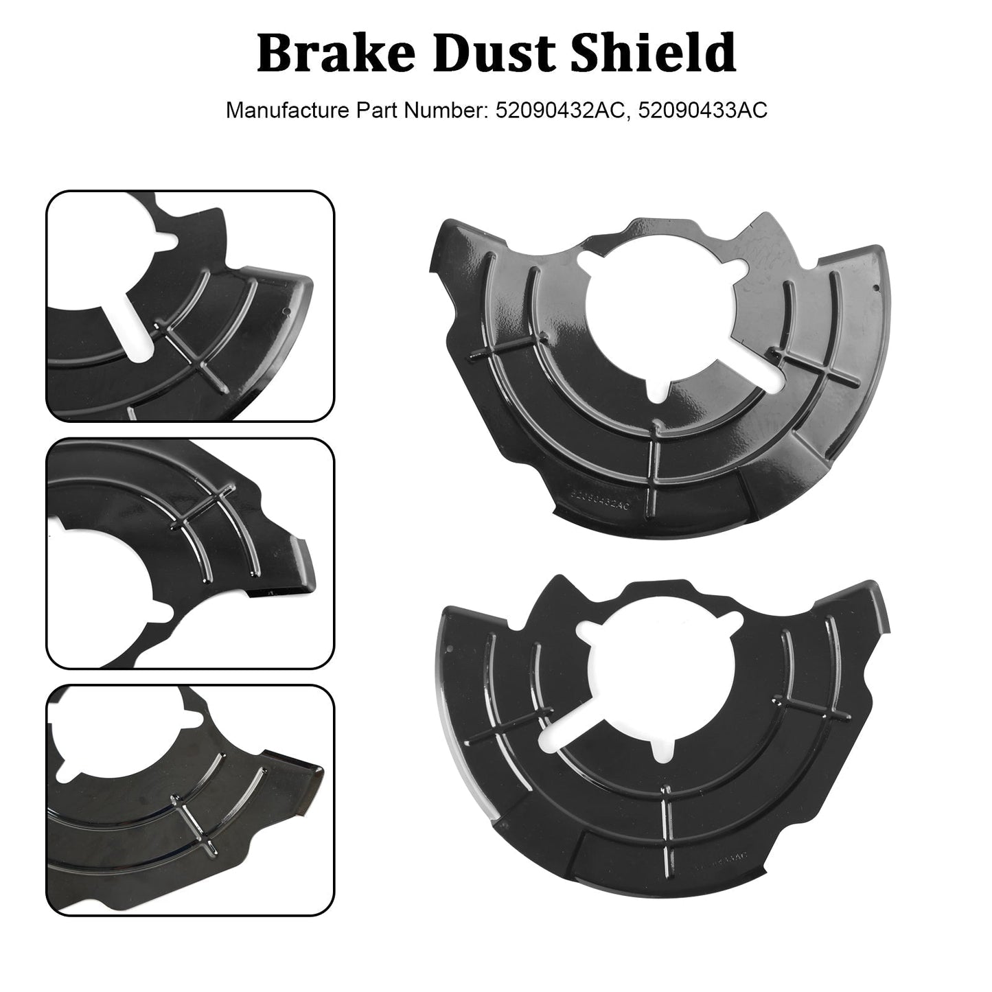 2006-2010 Jeep Commander Right+Left Front Brake Dust Shield 52090432AC 52090433AC