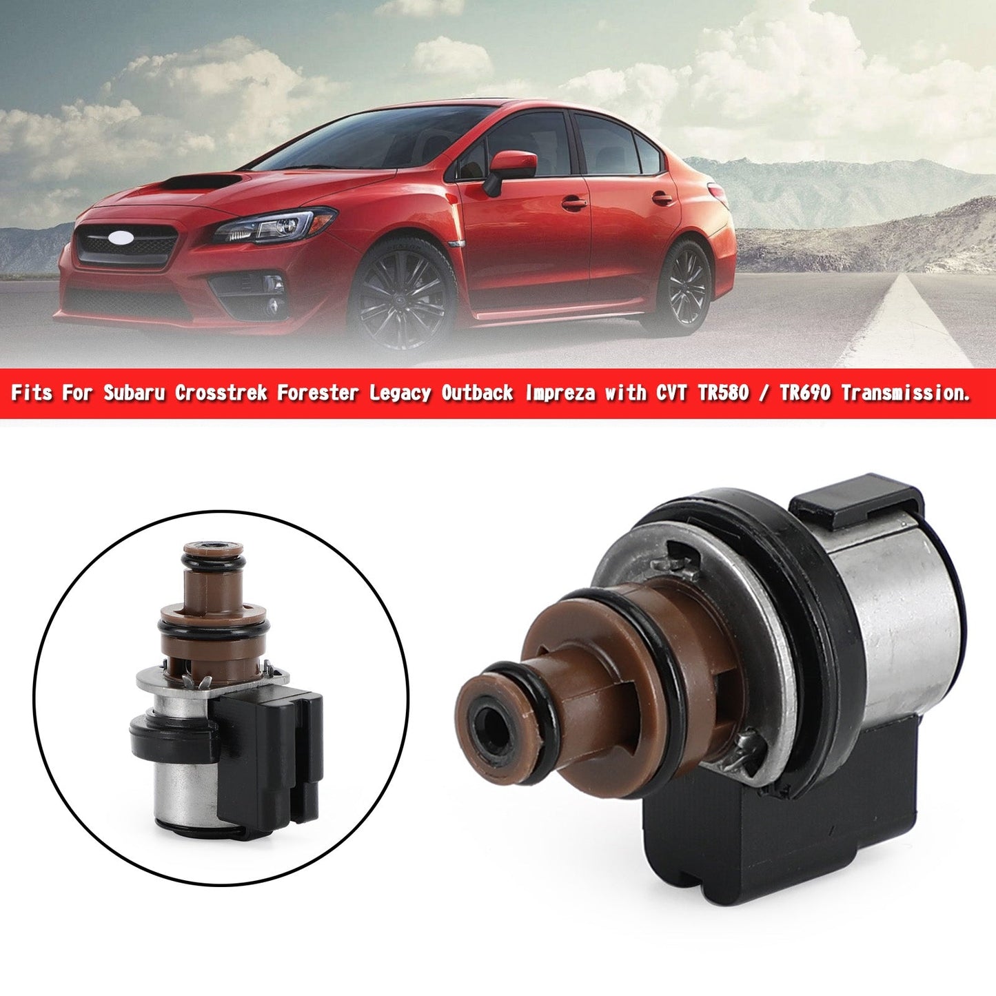 Solénoïde de verrouillage de convertisseur de couple neuf 31825AA050 compatible avec Lineartronic CVT TR580 690 générique