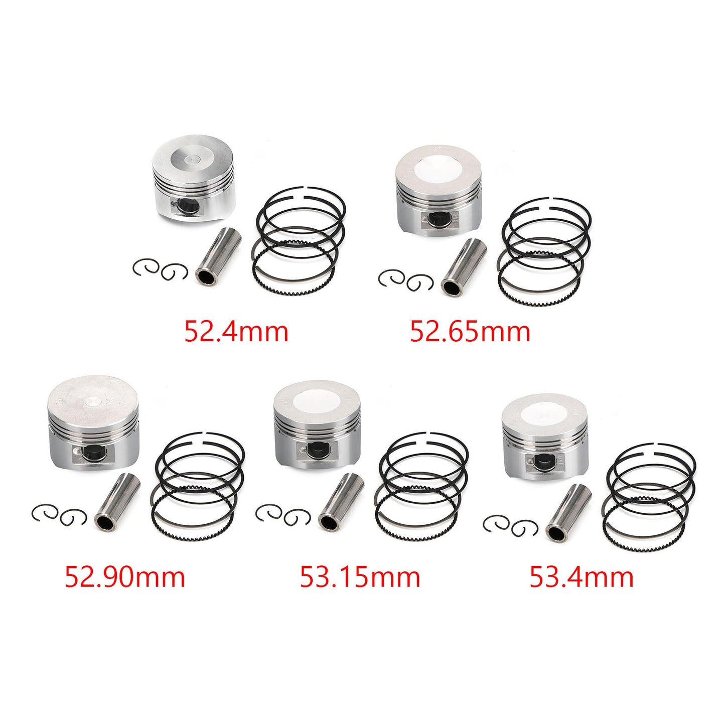 Kit piston et segments pour Yamaha XC125SR Cygnus X YW125Y BWS 125 BWS 125