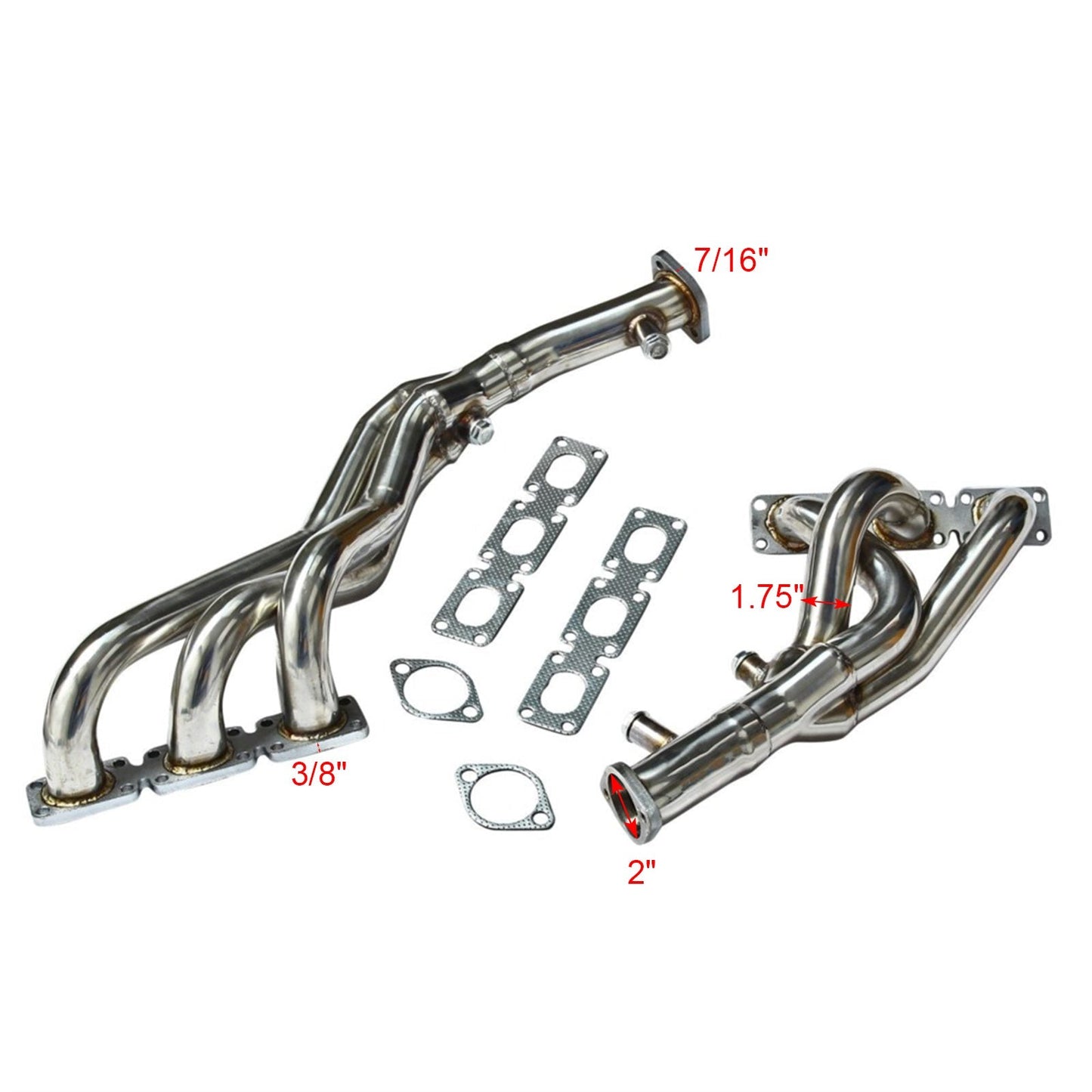 Collecteur d'échappement en acier inoxydable pour moteurs BMW Z3 2,5 L/2,8 L/3,0 L de 1996 à 2002