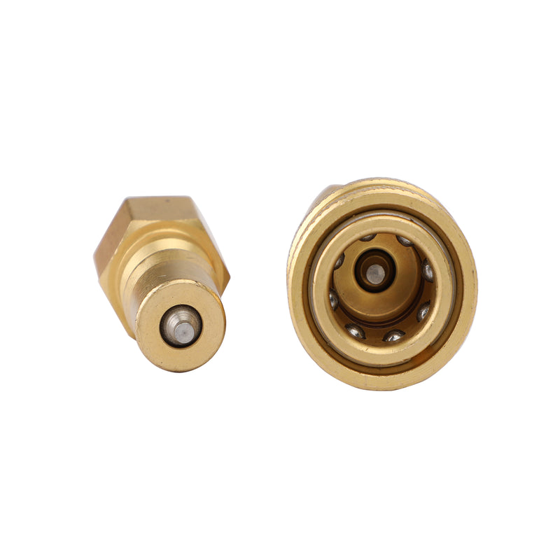 1 jeu de raccords hydrauliques à déconnexion rapide 1/4" NPT ISO 7241-B en laiton