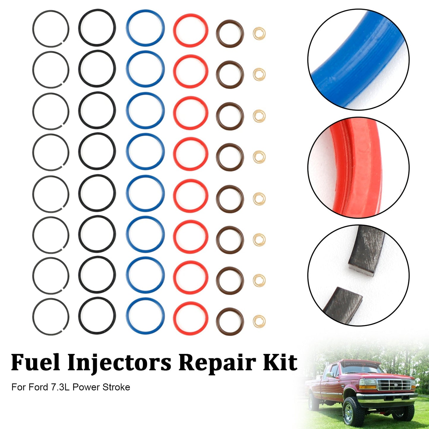 Kit de reparación de inyectores de combustible para Ford Power Stroke 7.3L (8 piezas) XC3Z9229AB CM5010 100SK55S SK55