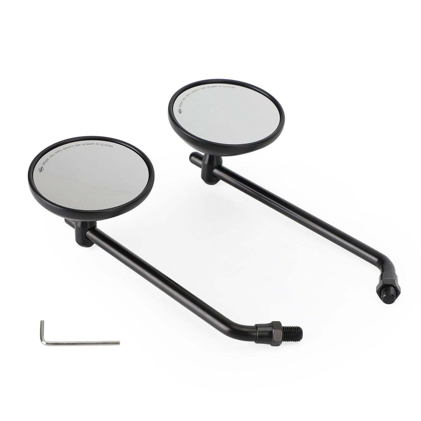 Rétroviseurs noirs classiques droit et gauche 10 mm pour Honda CB Shadow Cruiser